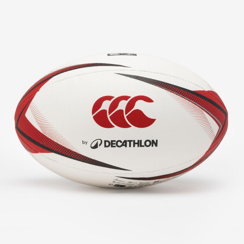Ballon de Rugby taille 5 - Ballon de match Canterbury Rouge