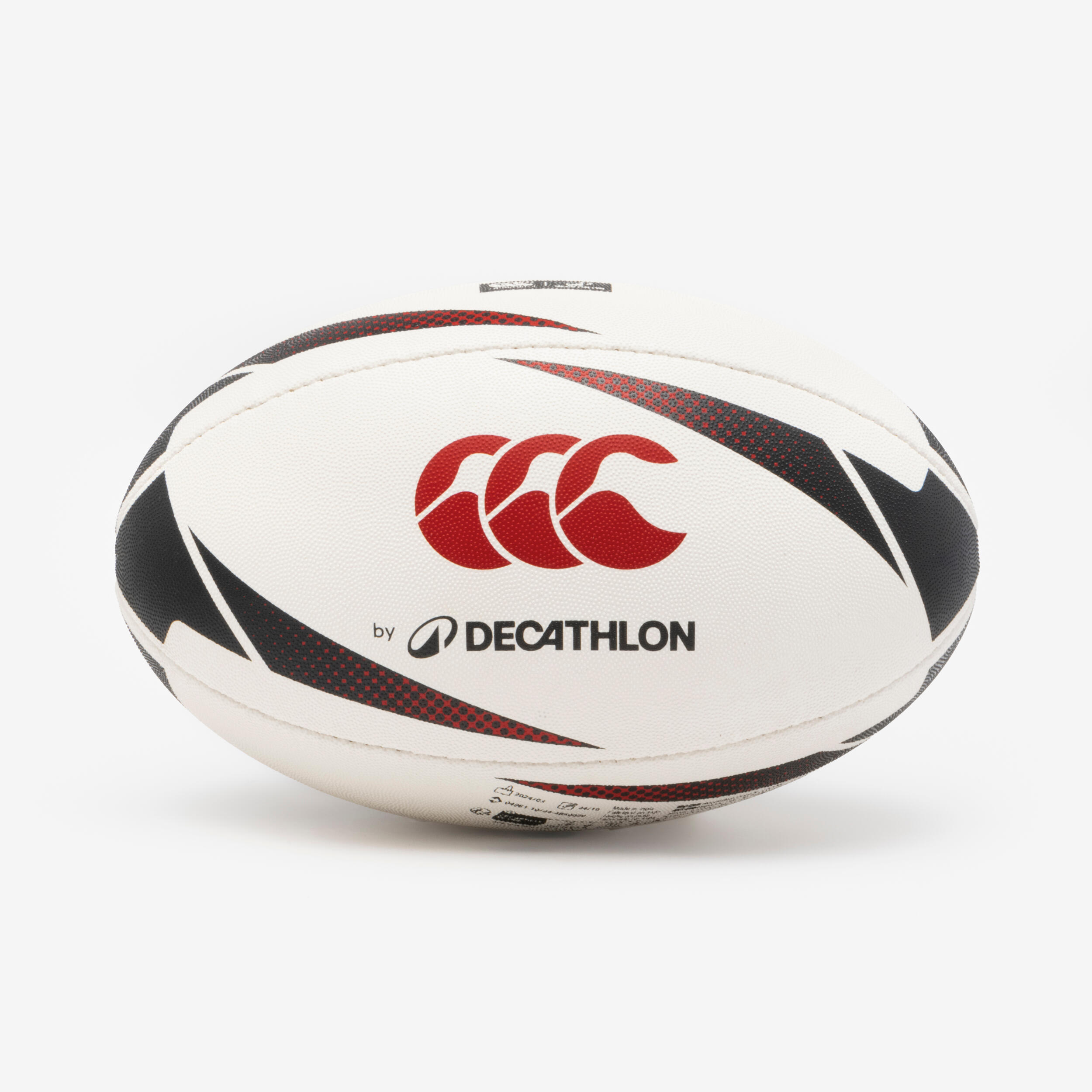 Offload - Ballon De Rugby T3 - Ballon D'entrainement Decathlon - Canterbury Noir Et Rouge - Ballon De Rugby - Rugby / Sports Gaeliques - Noir-rouge -