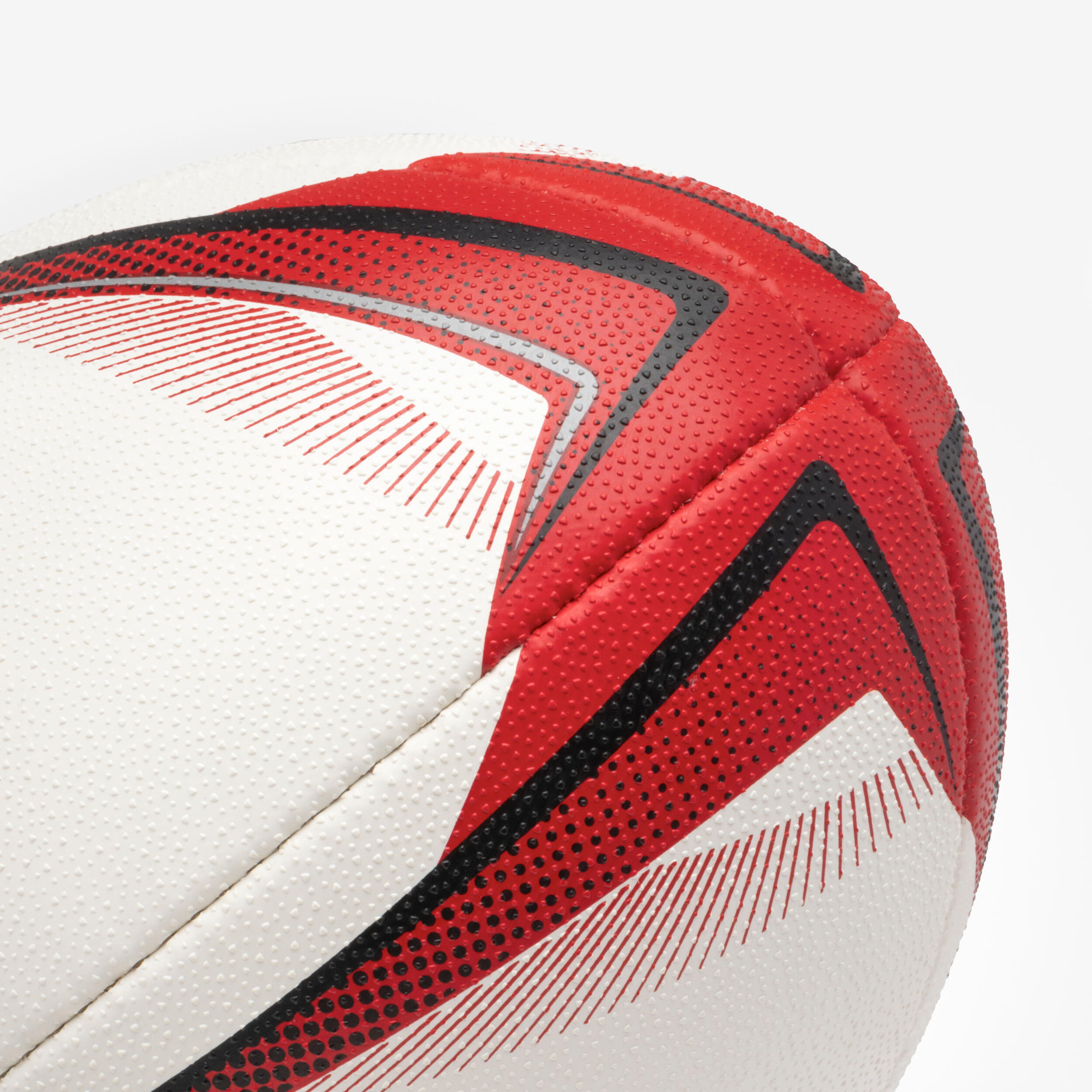 Rugby ball T4 - Match ball Decathlon | Canterbury black and red