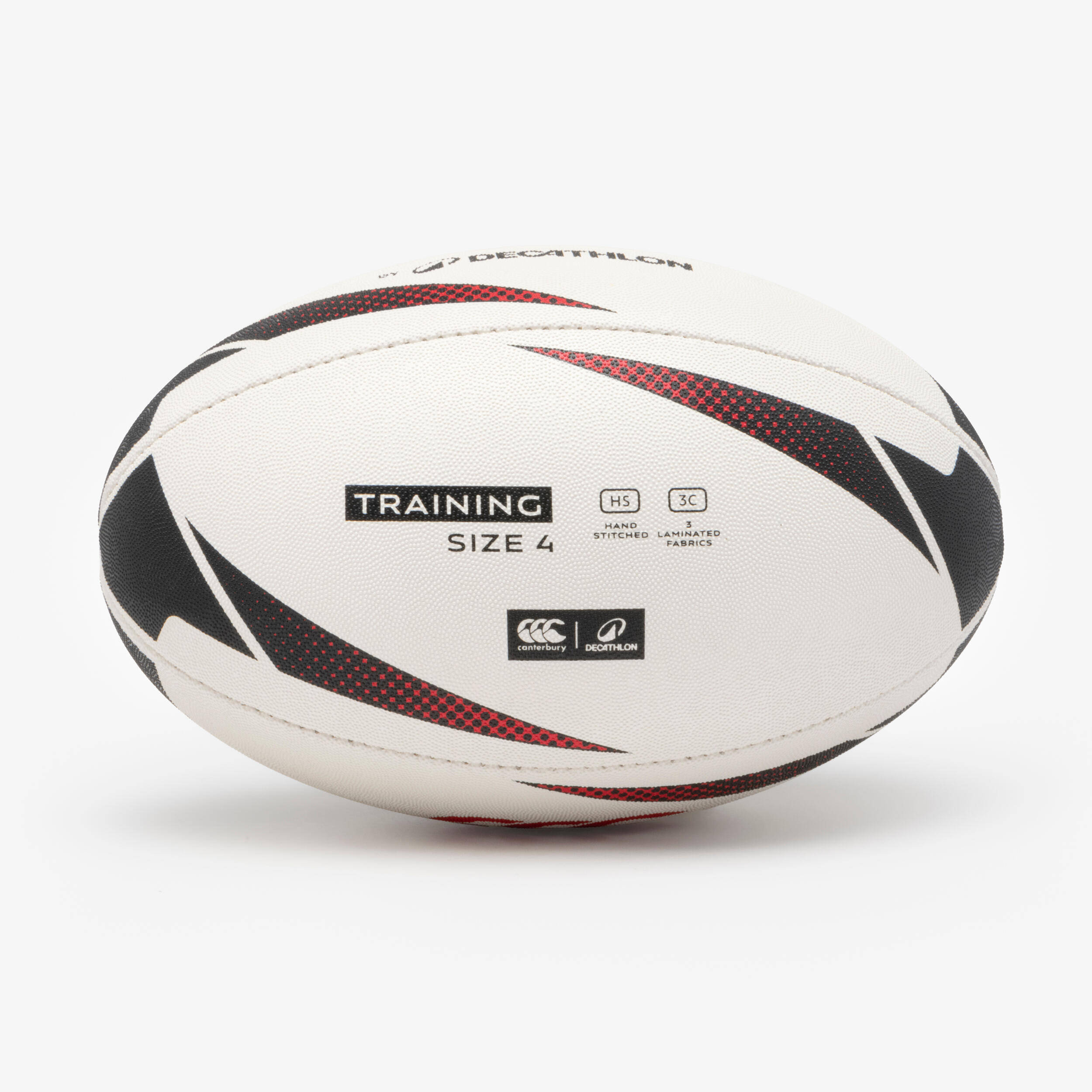 Rugby Size 4 Training Ball - Black -  3