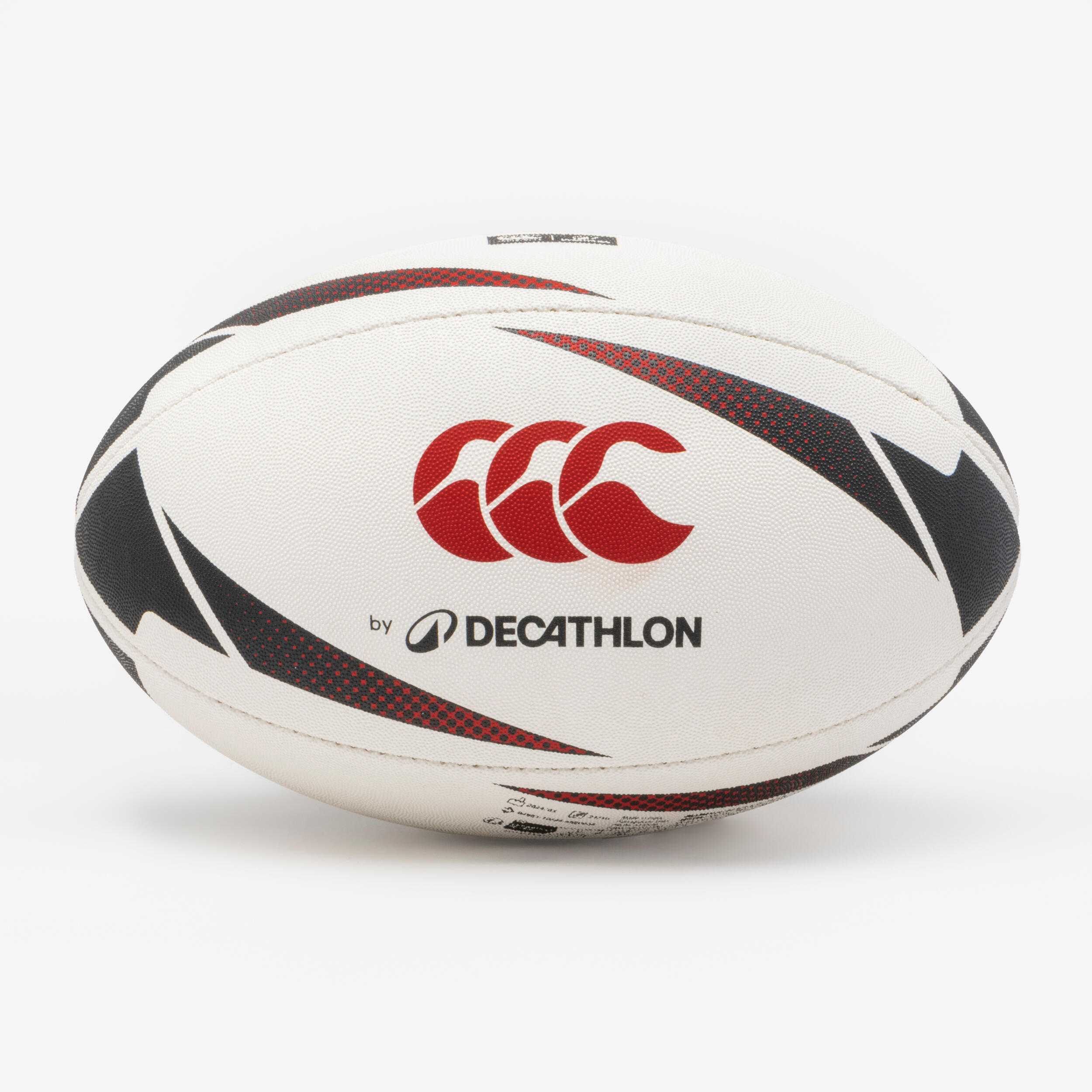 Decathlon  Canterbury Pallone da rugby T4 - Pallone da allenamento nero e rosso