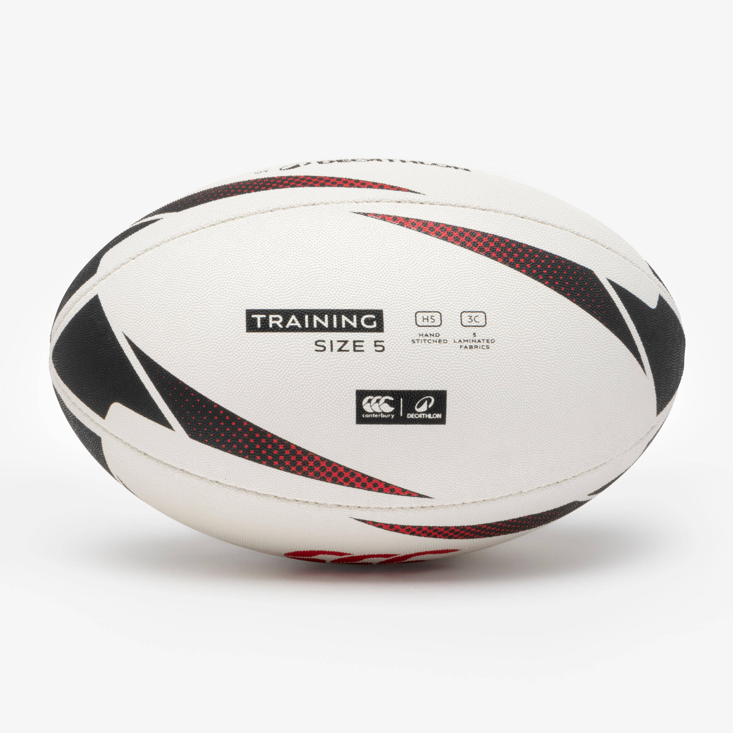 Rugby Size 5 Training Ball - Black -  3