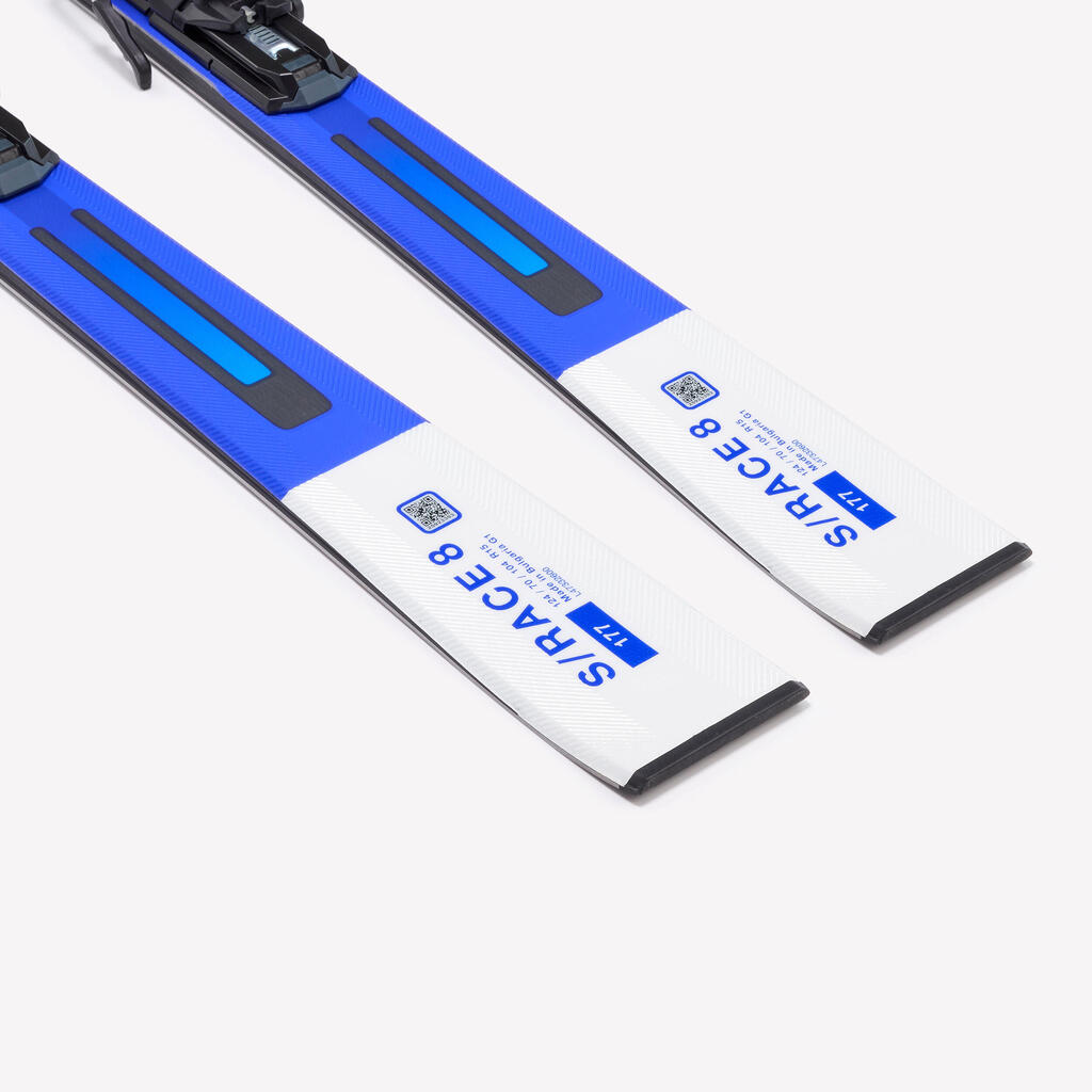 Salomon S/RACE 8 downhill skis with bindings