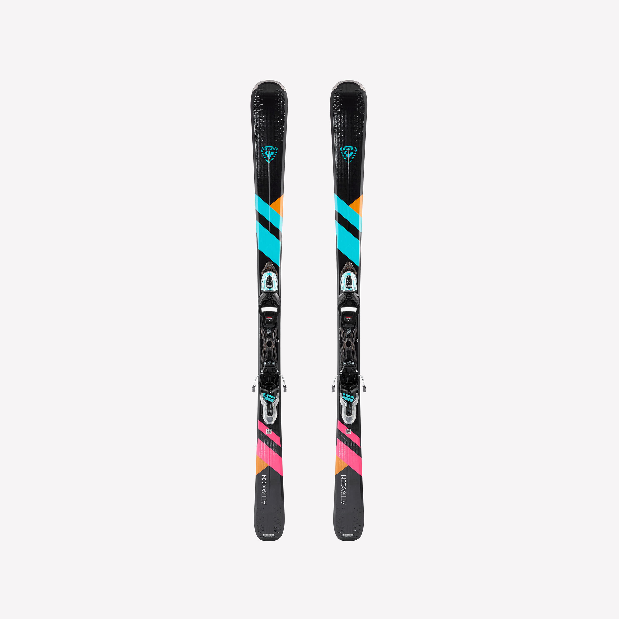 Women's downhill ski with bindings - rossignol attraxion w