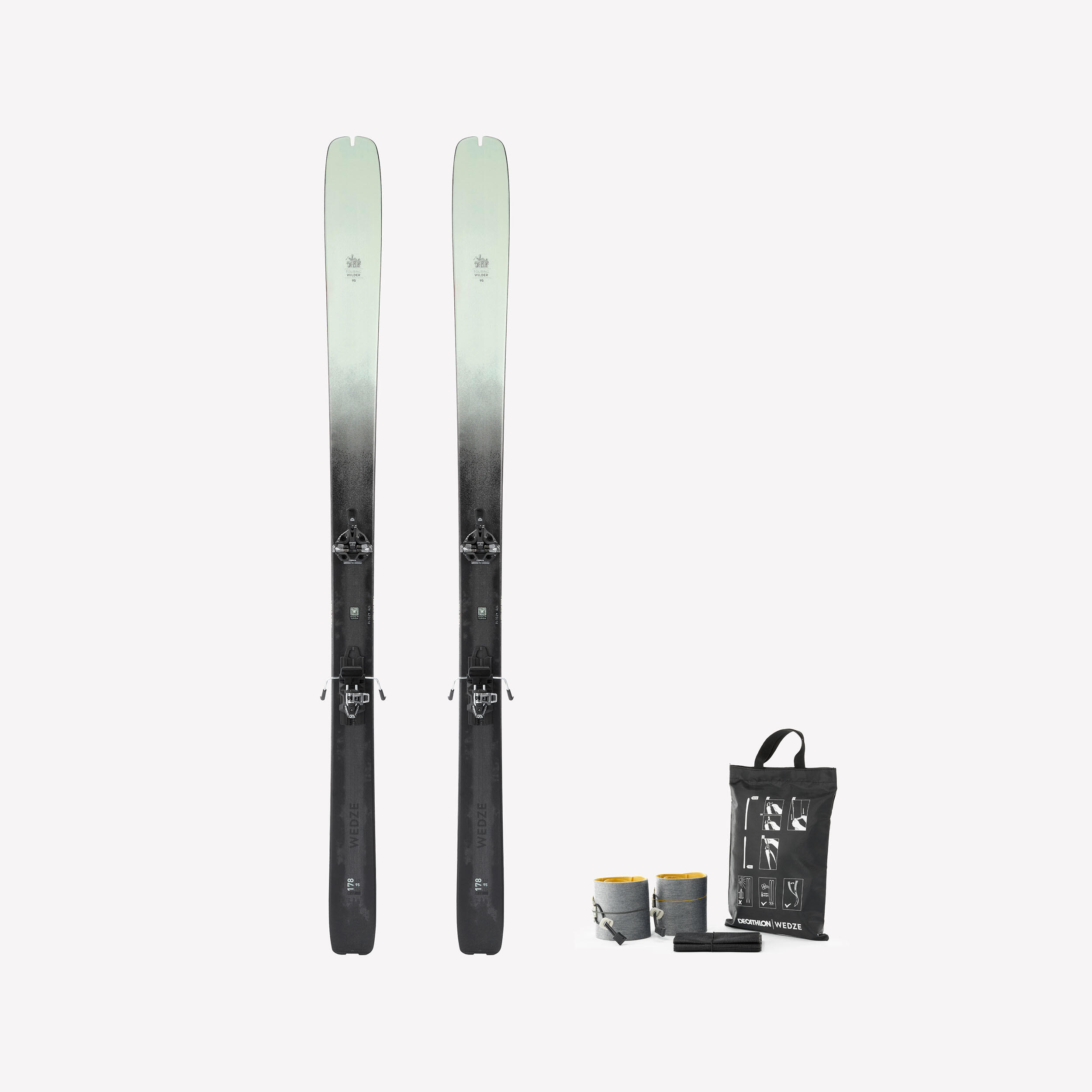 WEDZE Sci scialpinismo WILDER 95 + pelli e attacchi