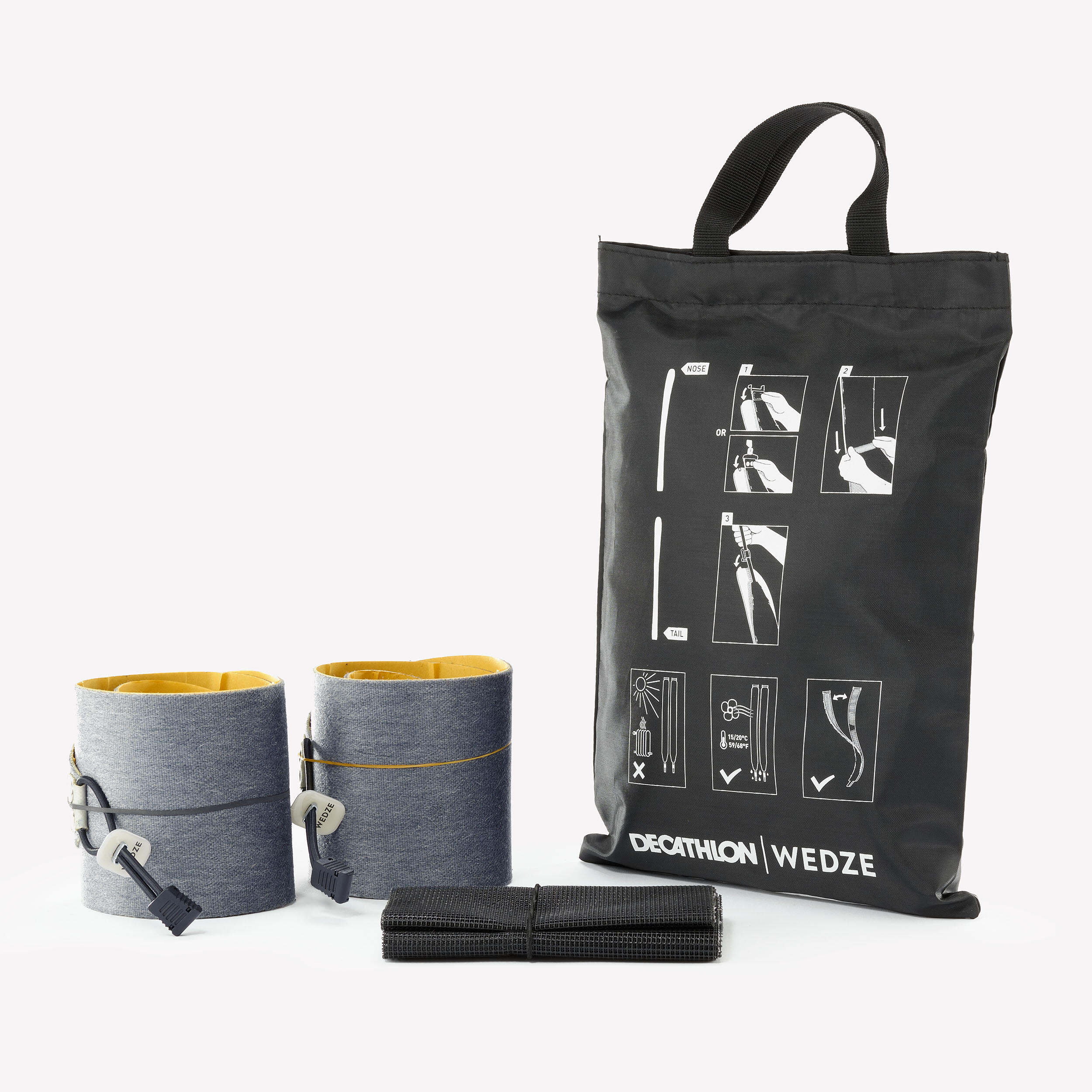 Ski de randonnée avec fixations et peaux, wilder 102