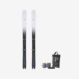 Ski de randonnée avec fixations et peaux, wilder 102
