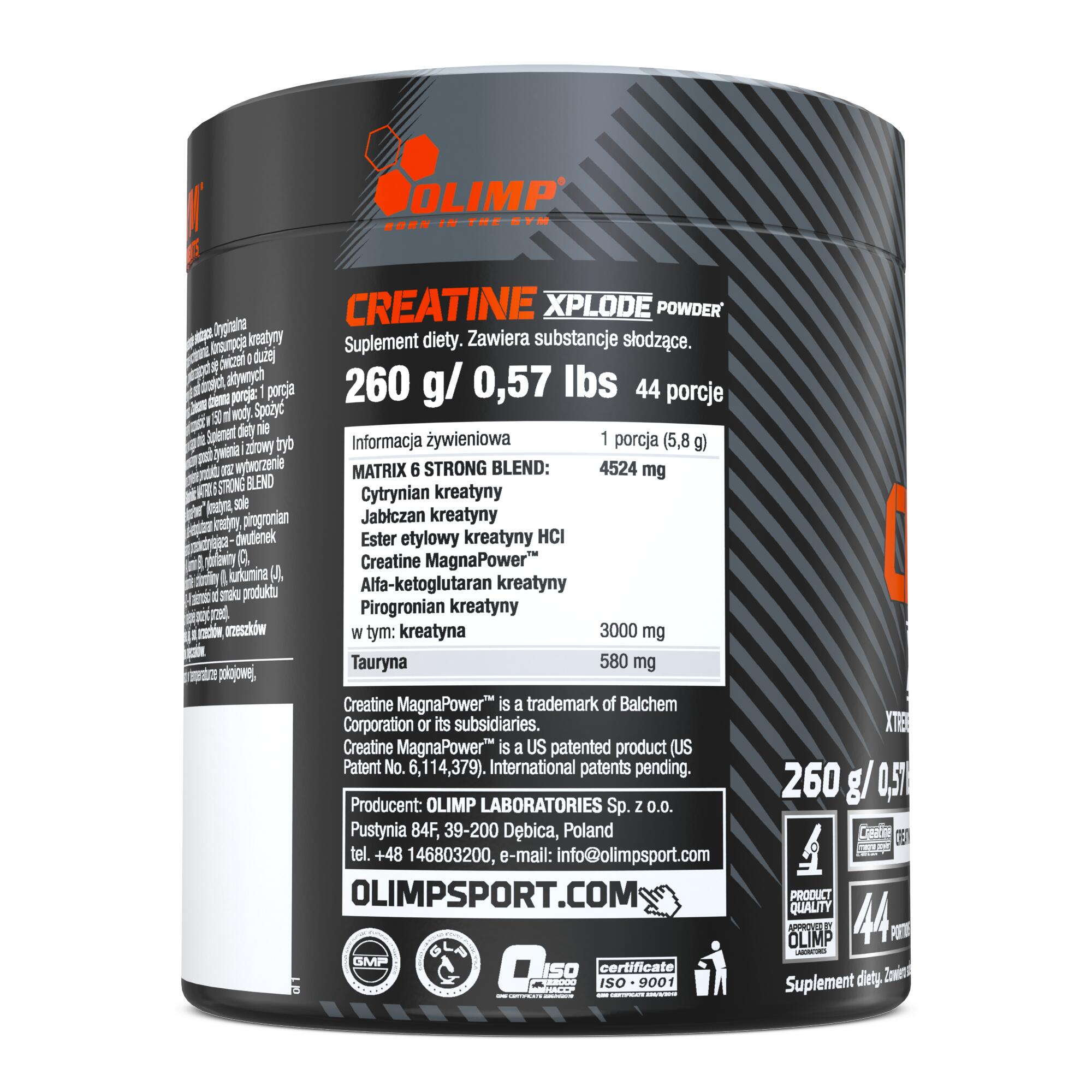 Kreatyna Xplode powder Olimp 260g pomarańcza 3/3