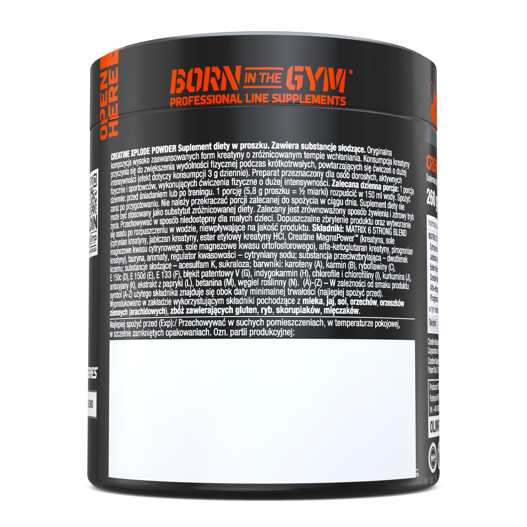 Kreatyna Xplode powder Olimp 260g pomarańcza 2/3