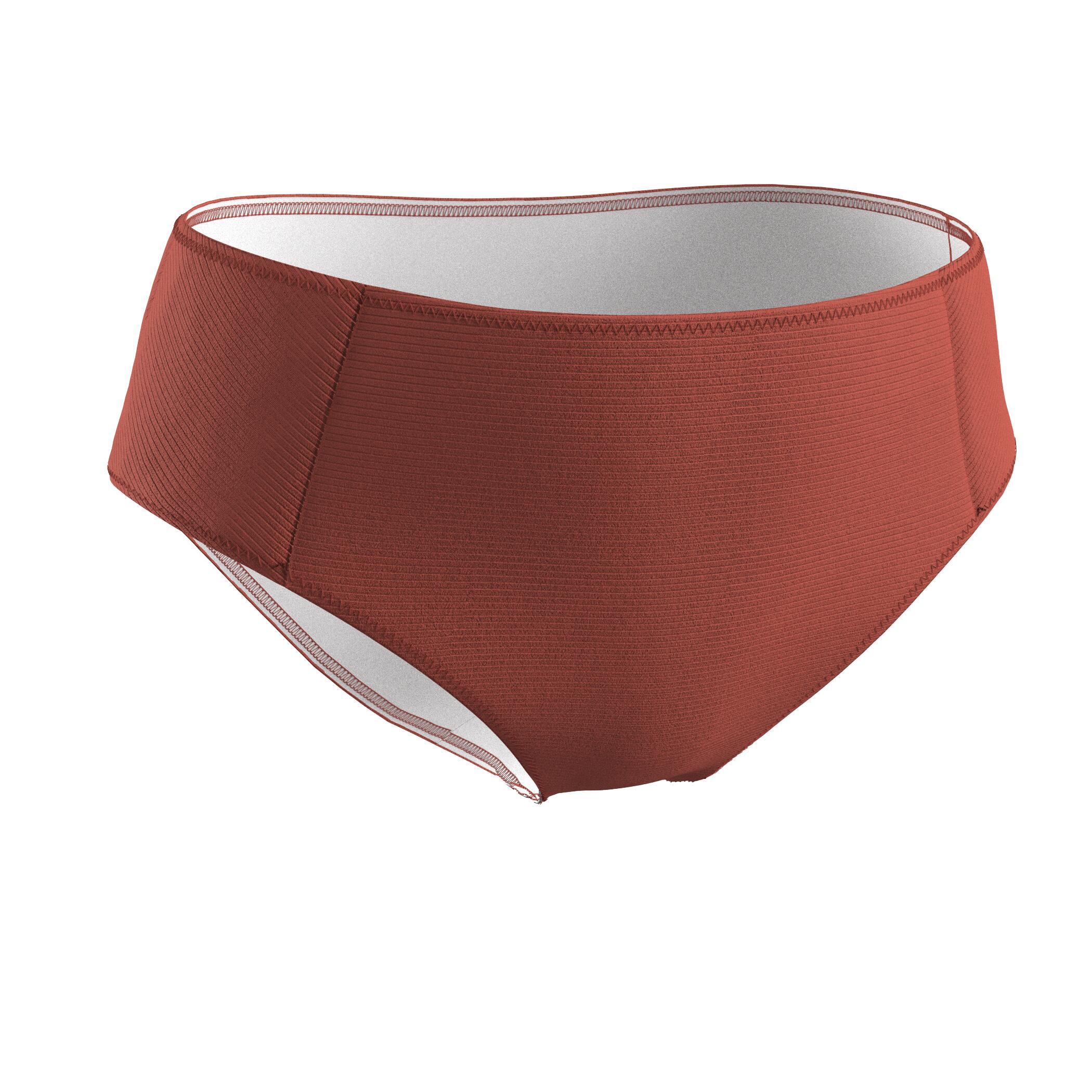 Women’s Swimsuit Bottom Textured Briefs - Lila Simy Terracotta - NABAIJI