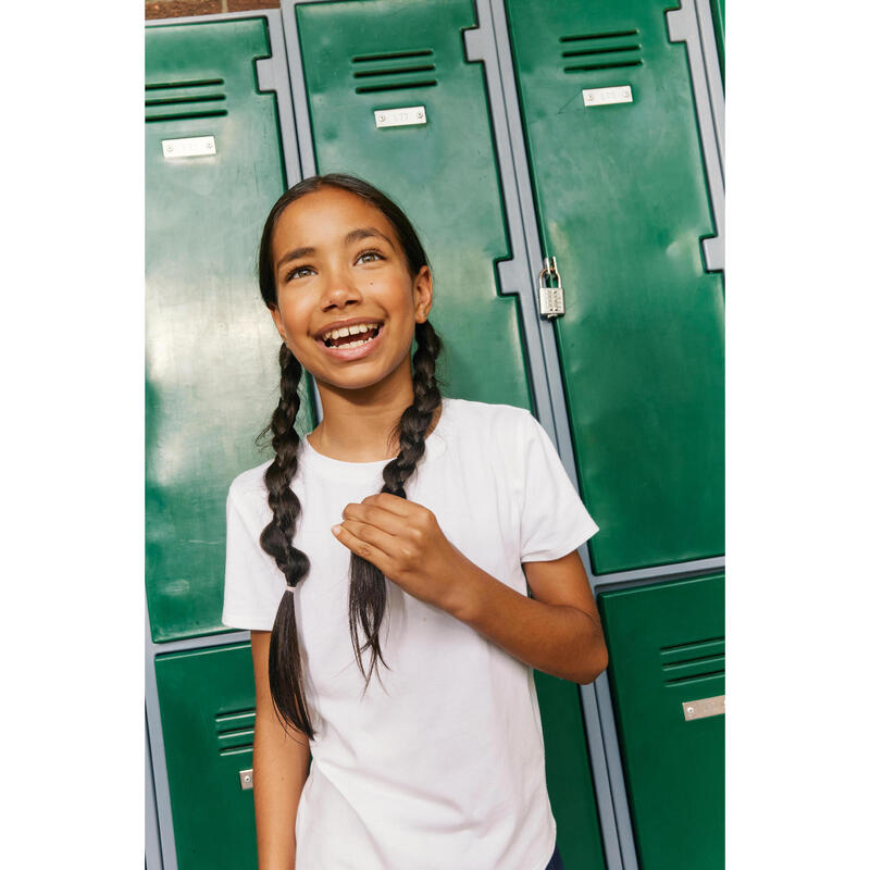 T-Shirt em Algodão de Educação Física Menina Branco