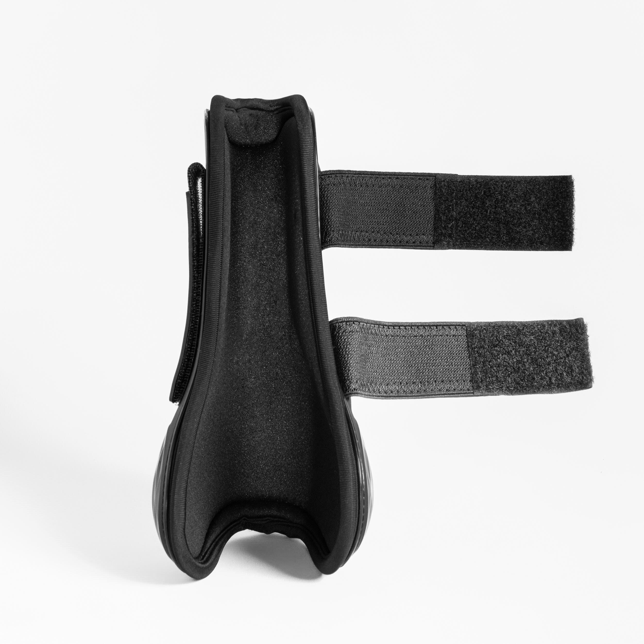 Horse & Pony Riding Tendon Boots - 500 Jump Twin-Pack Black - FOUGANZA