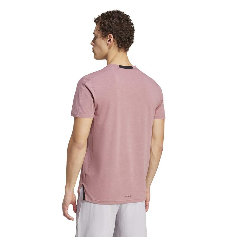 T-shirt ADIDAS uomo palestra regular fit traspirante rossa