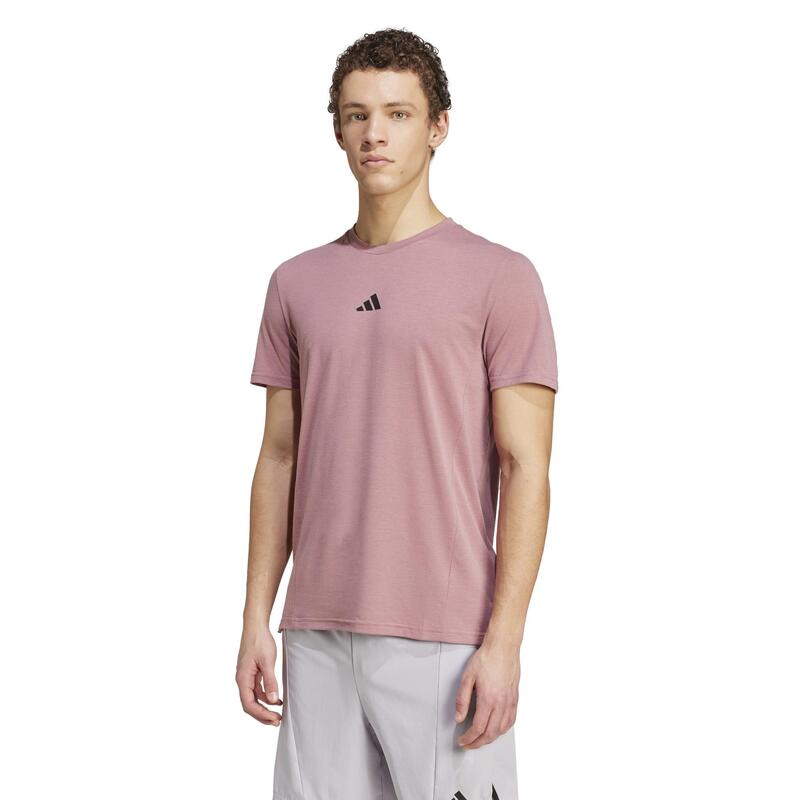 T-shirt ADIDAS uomo palestra regular fit traspirante rossa