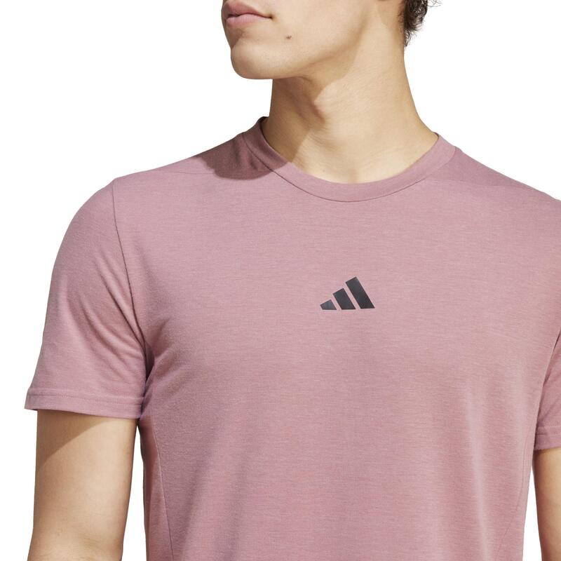 T-SHIRT DE FITNESS CARDIO ADIDAS HOMME ROUGE