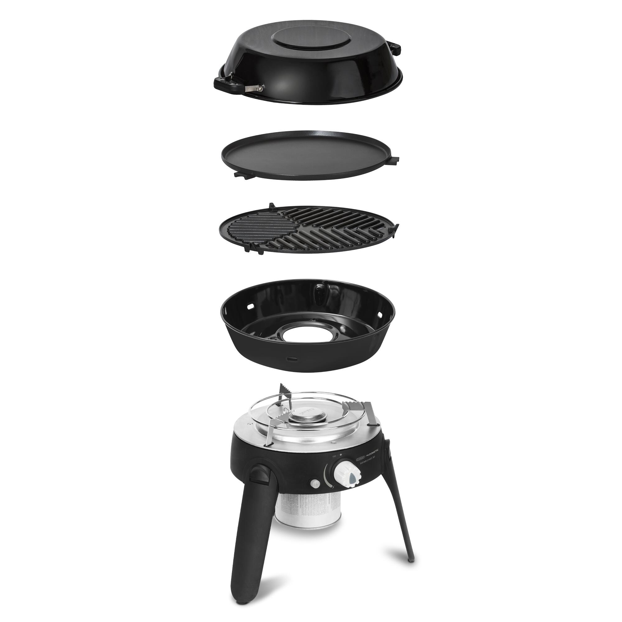 Gazlı Mangal Barbekü / Kamp Ocağı - 450/230g - Safari Chef 30 HP 1/3