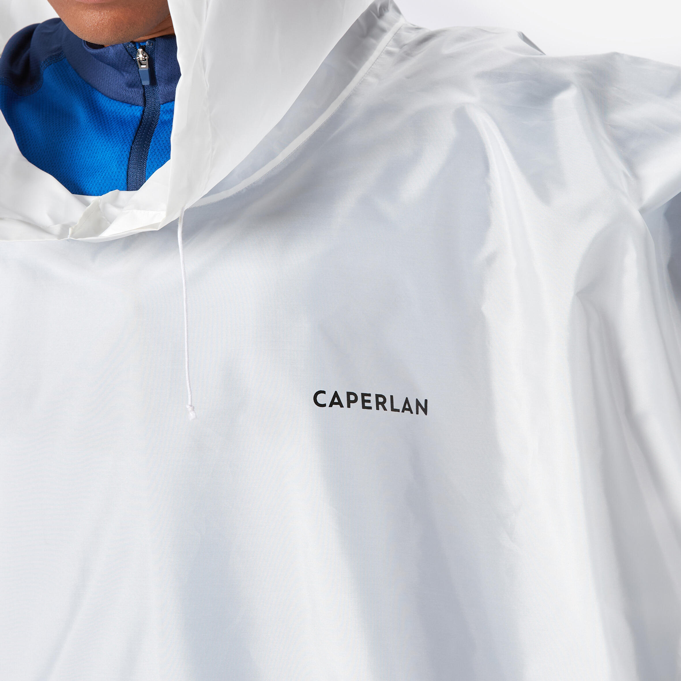 Rain Waterproof Poncho Improved Quality with Storage Pouch - White (Free Size)