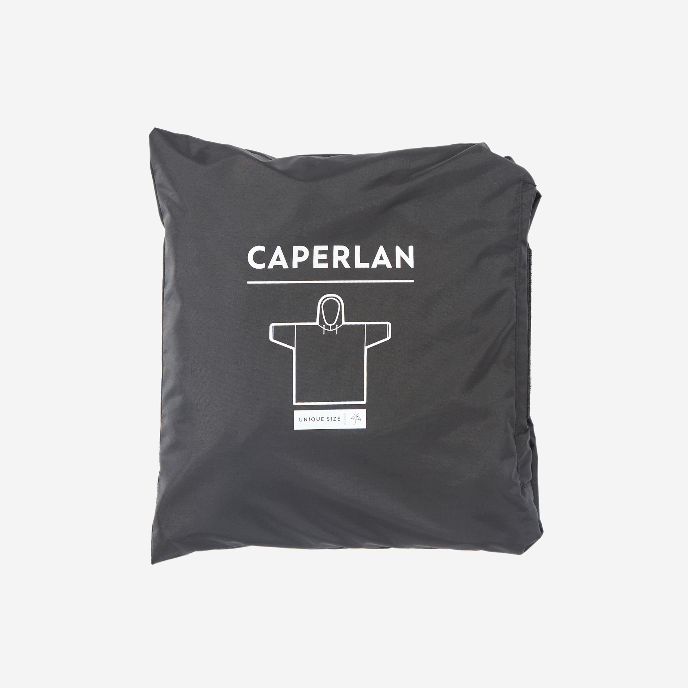 Rain Waterproof Poncho Improved Quality with Storage Pouch - Black (Free Size)