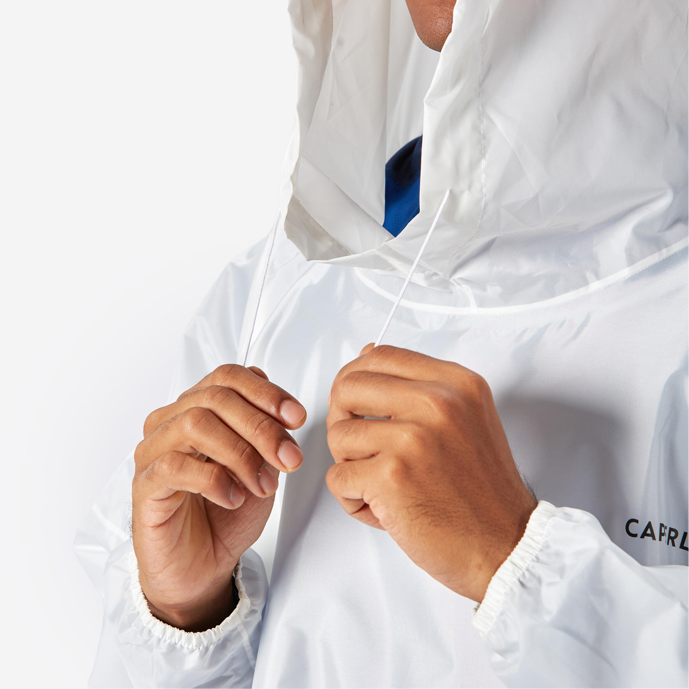 Rain Waterproof Poncho Improved Quality with Storage Pouch - White (Free Size)