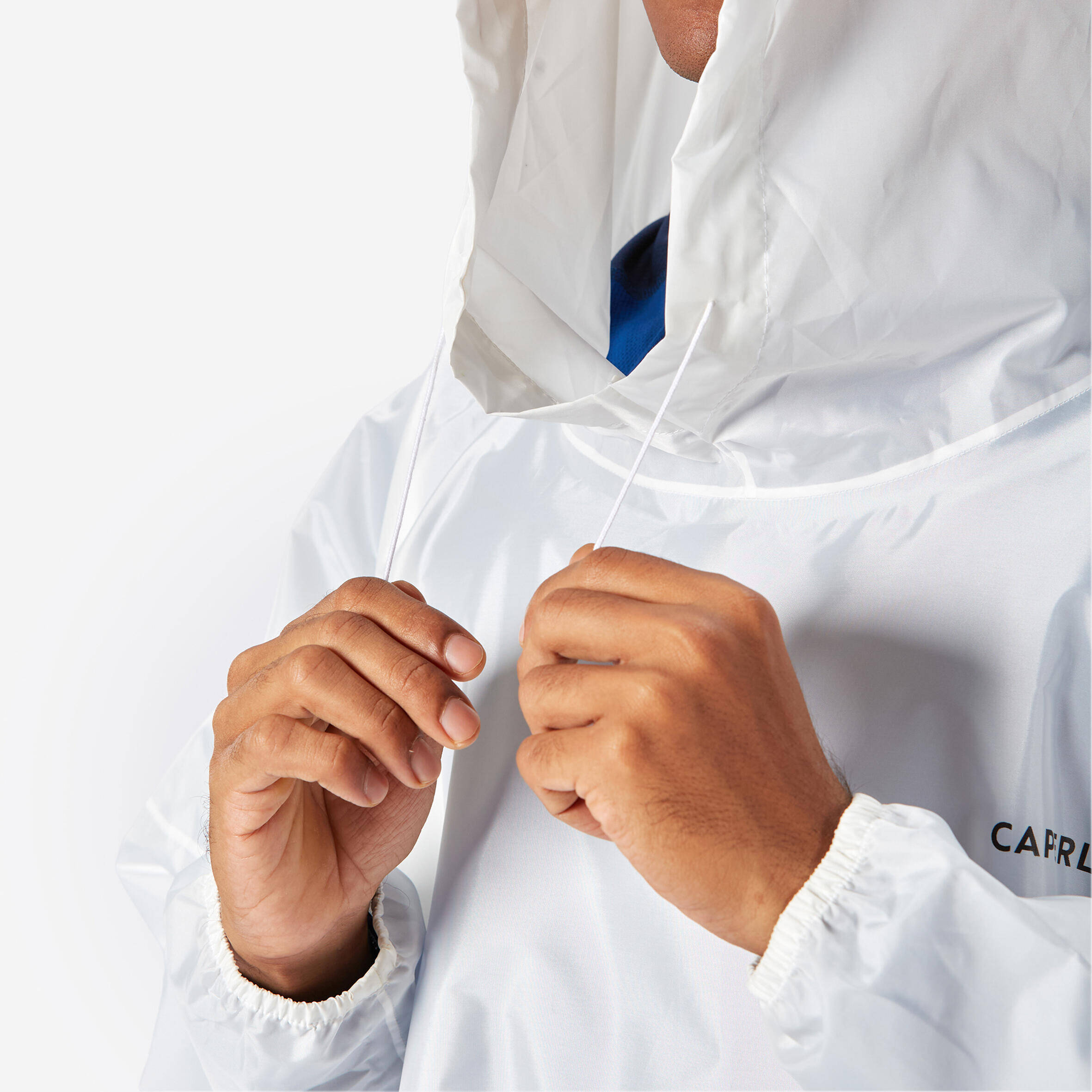Rain Waterproof Poncho Improved Quality with Storage Pouch - White (Free Size) -  4