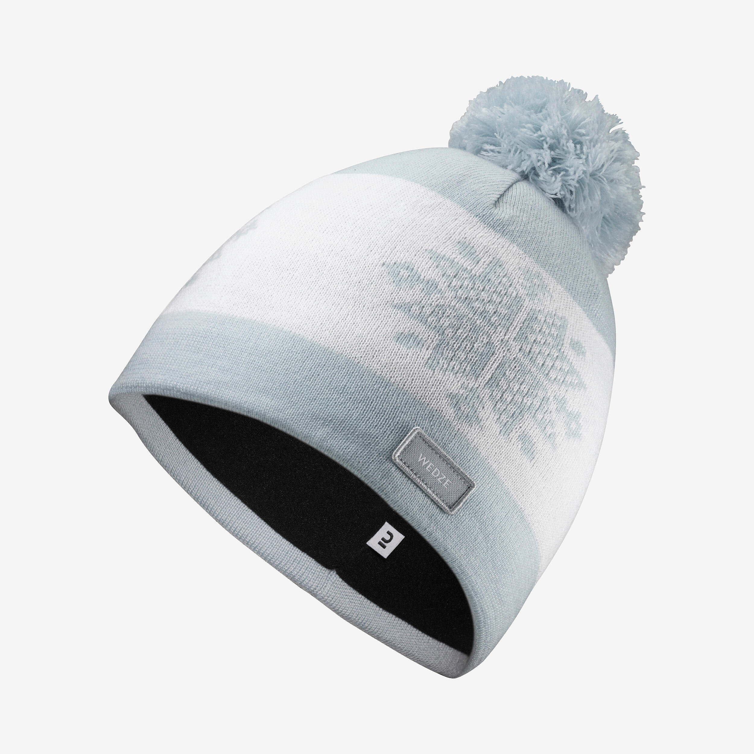 Adult ski cap, Jacquard REC grey