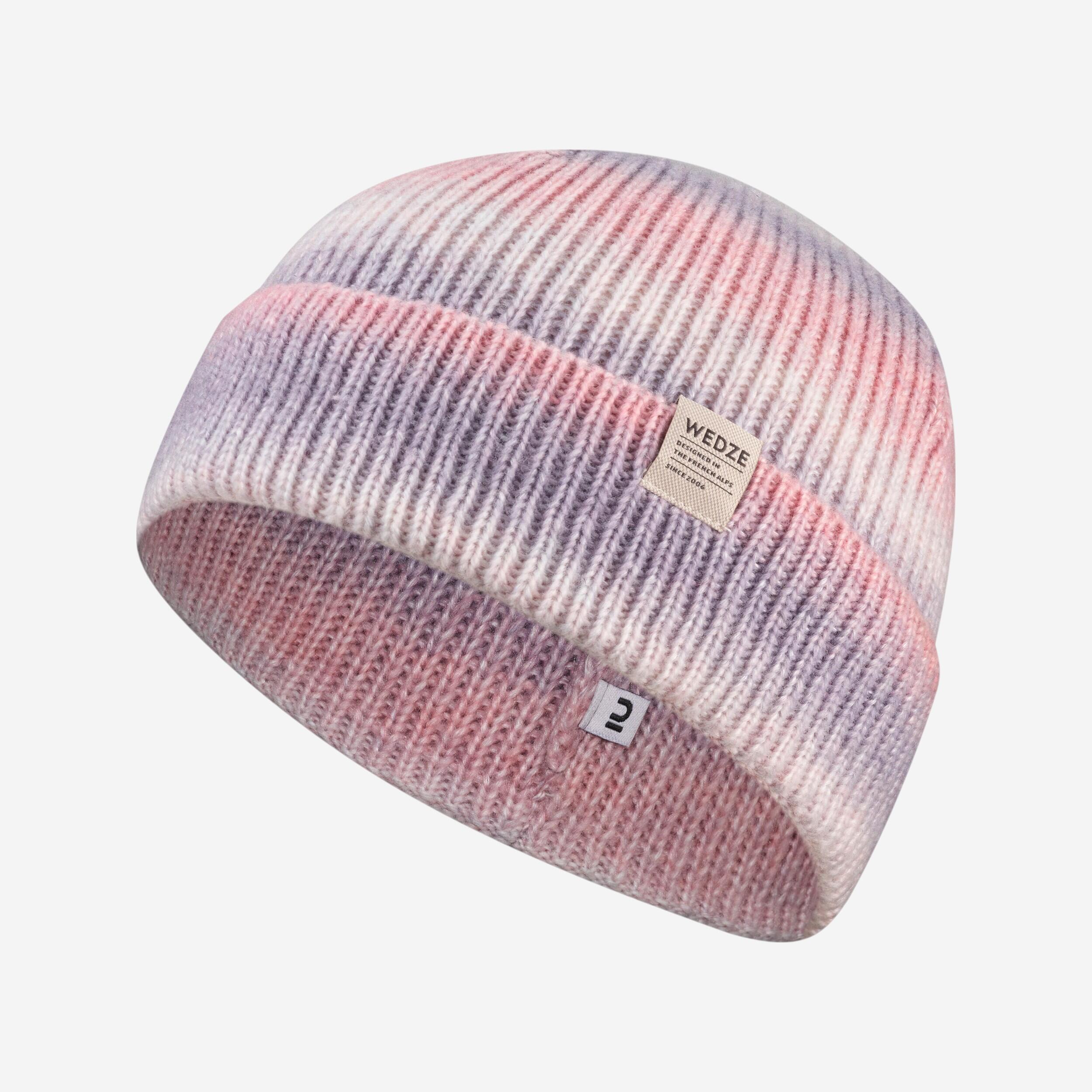 Adult Fisherman Tricolour Ski Beanie - Pink