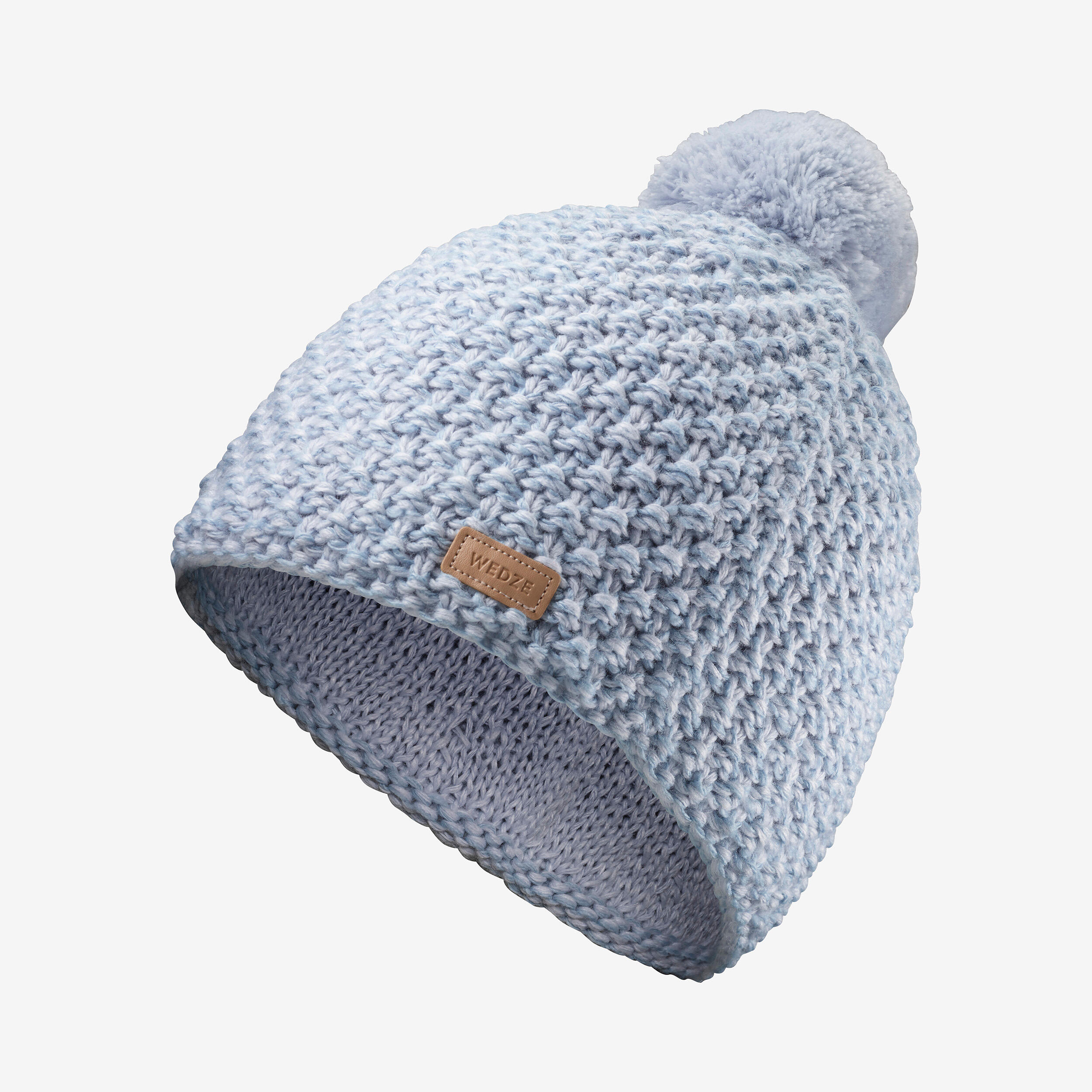 ADULT SKI CAP MADE IN FRANCE - TIMELESS LIGHT BLUE