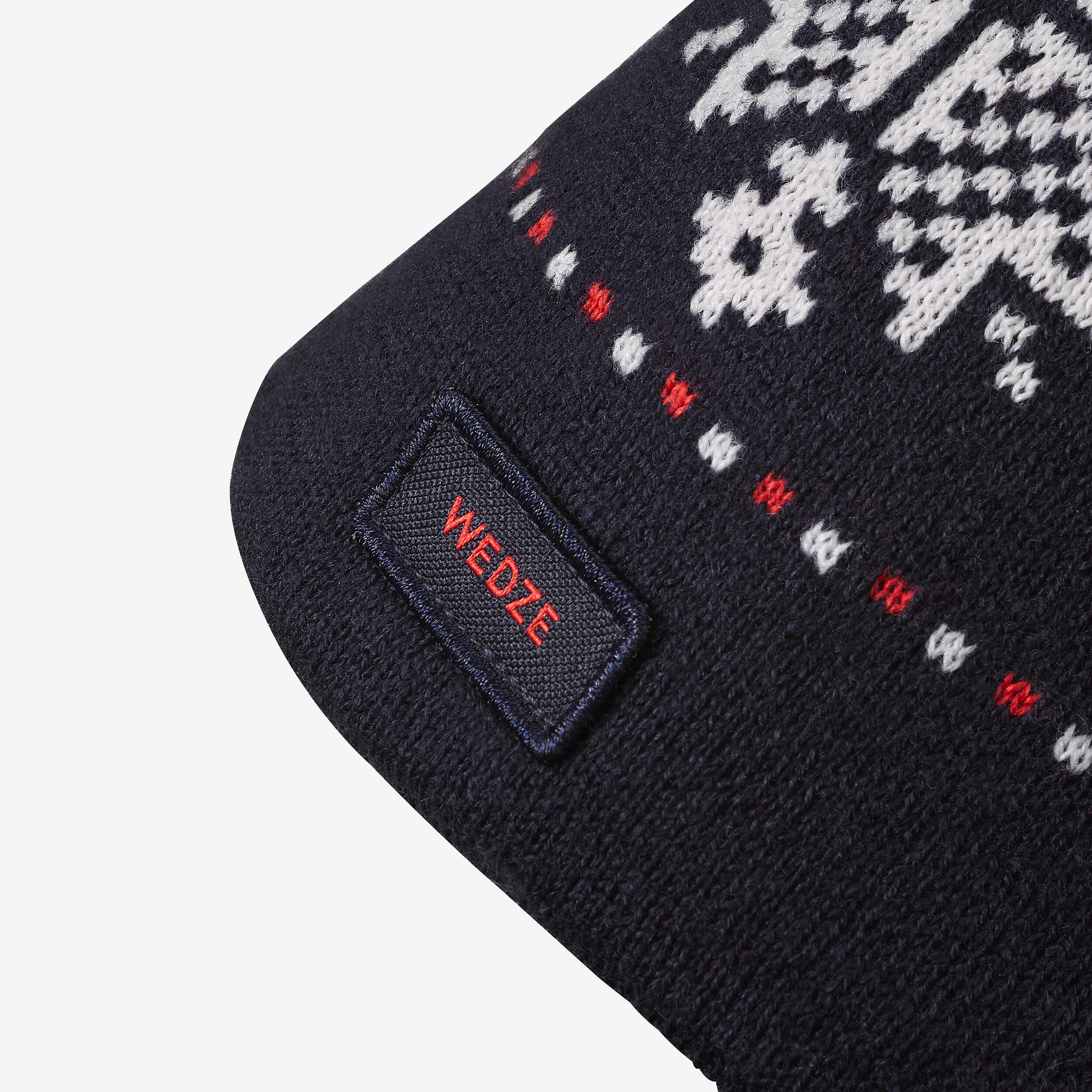 Bonnet de ski adulte, Jacquard REC bleu 3/7