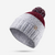 Bonnet à pompon adulte, GRAND NORD FR 500 gris et bordeaux