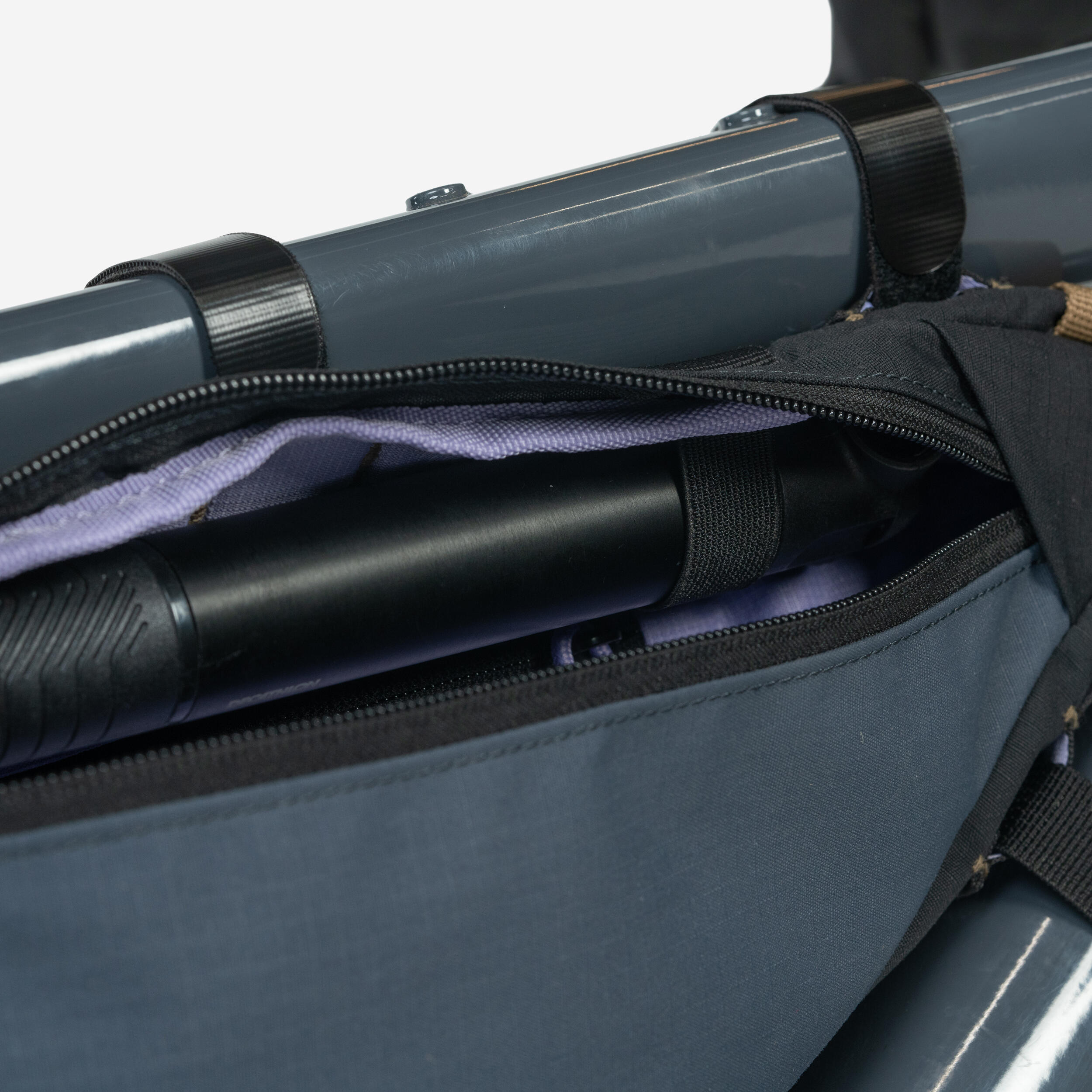 Sacoche vélo top tube 1,5 litre bikepacking, ADVT 500 Noir ROCKRIDER