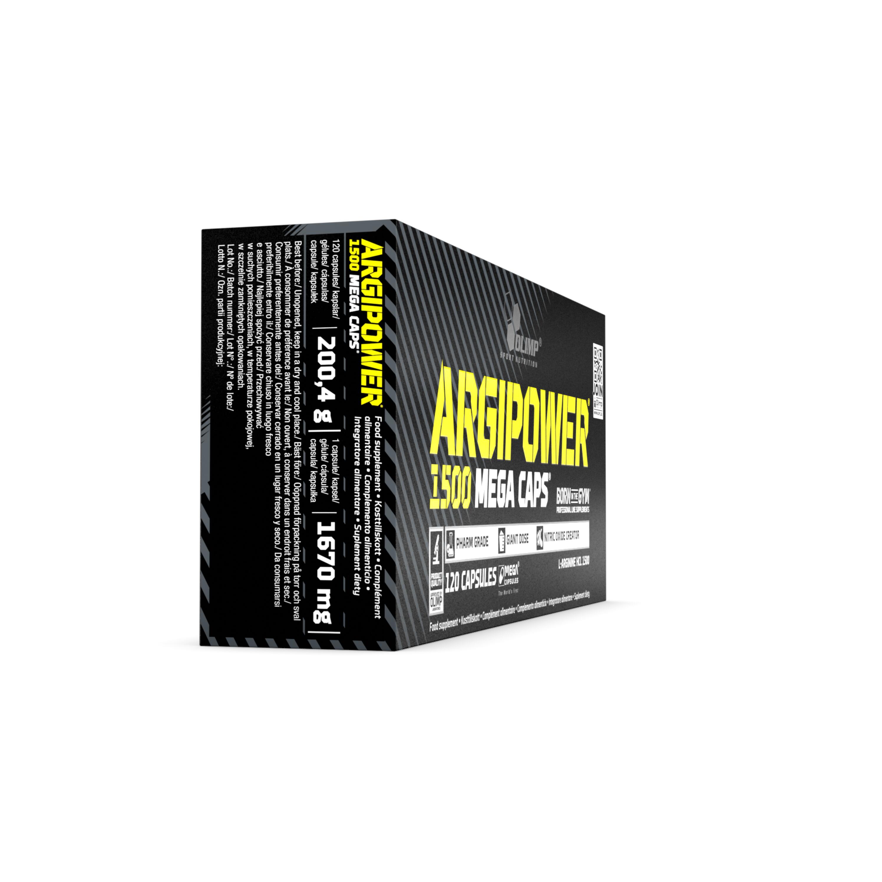 L-arginina ArgiPower 1500 Mega Caps Olimp 120 kaps 2/4