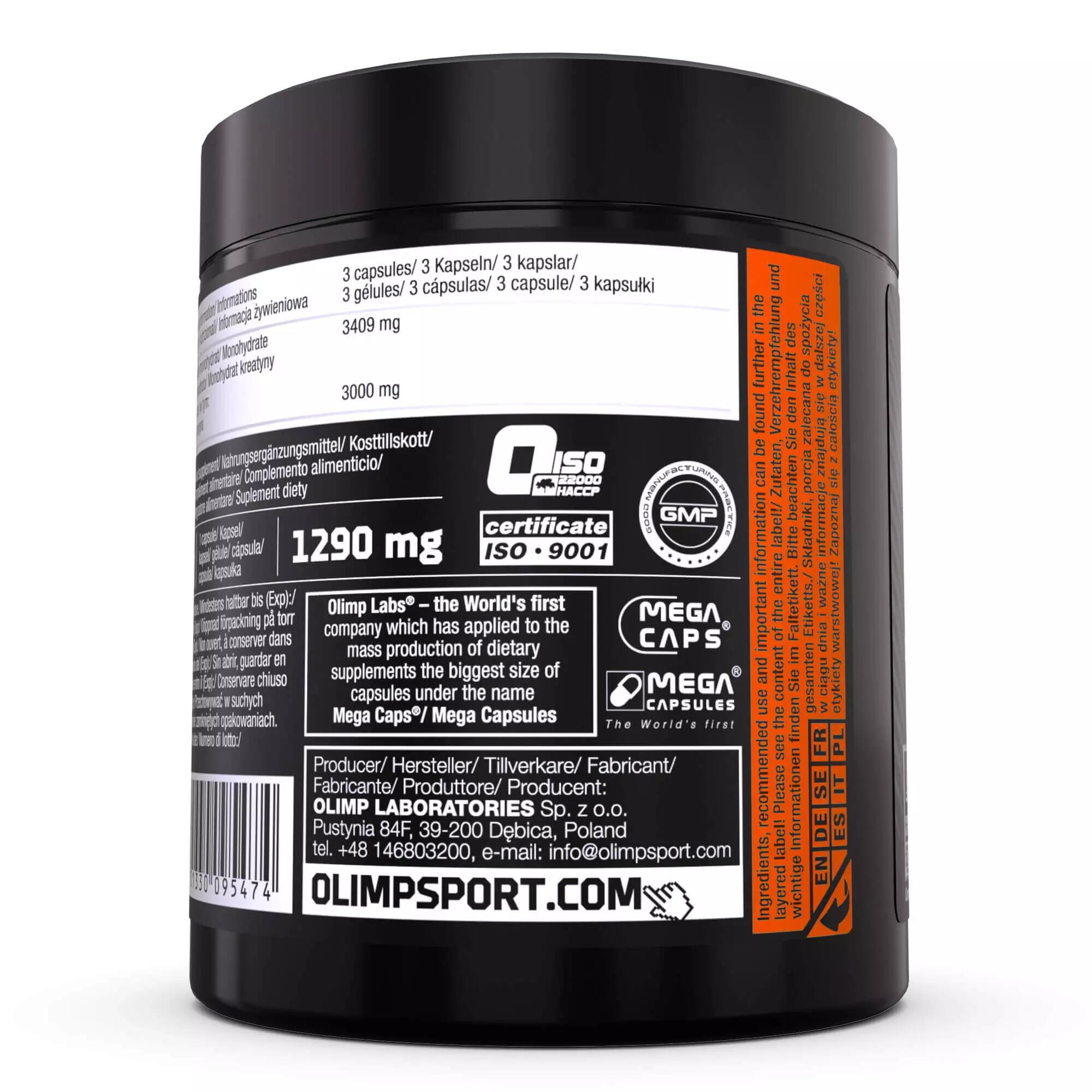 Kreatyna 1000 Mega Caps Olimp 180 kapsułek 2/3
