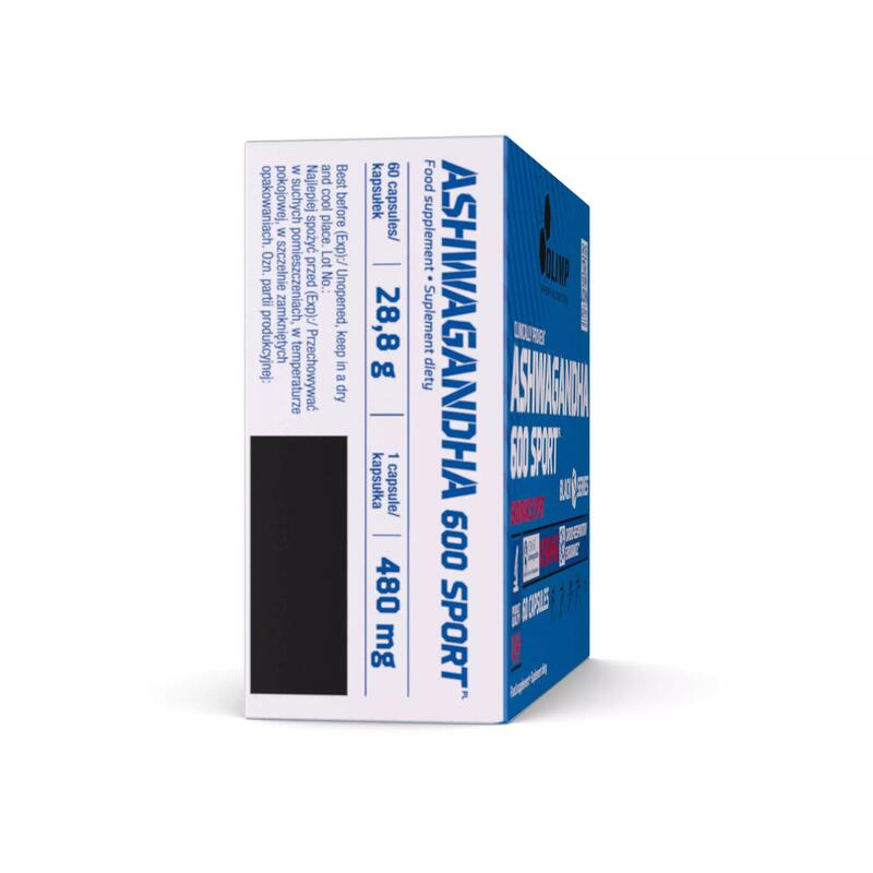 Complément Alimentaire Olimp Ashwagandha 600 Sport - Boîte De 60 Gélules, Pour Le Bien-être