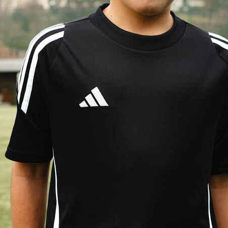 Vaikiški futbolo marškinėliai „Tiro24“, juodi