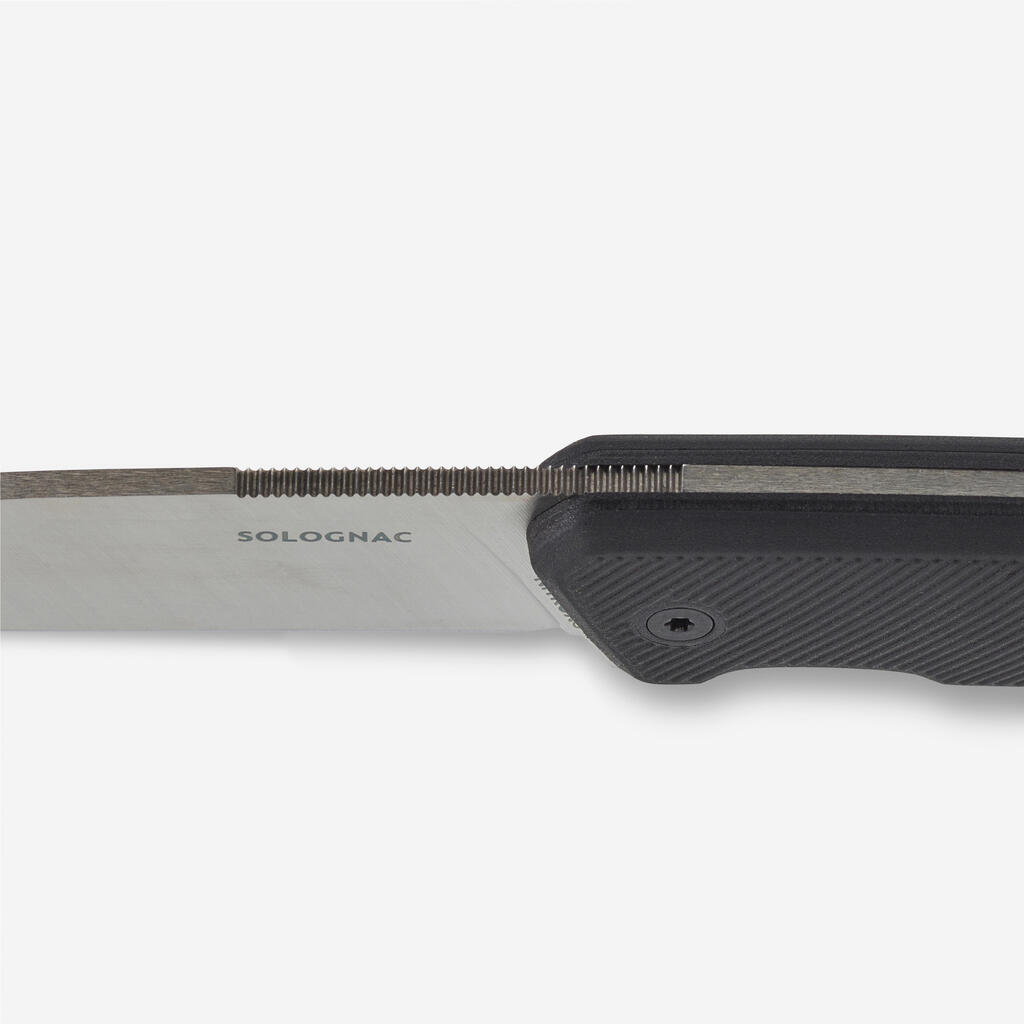 Poľovnícky nôž Sika 90 FR s pevnou čepeľou 9 cm s čiernou rukoväťou