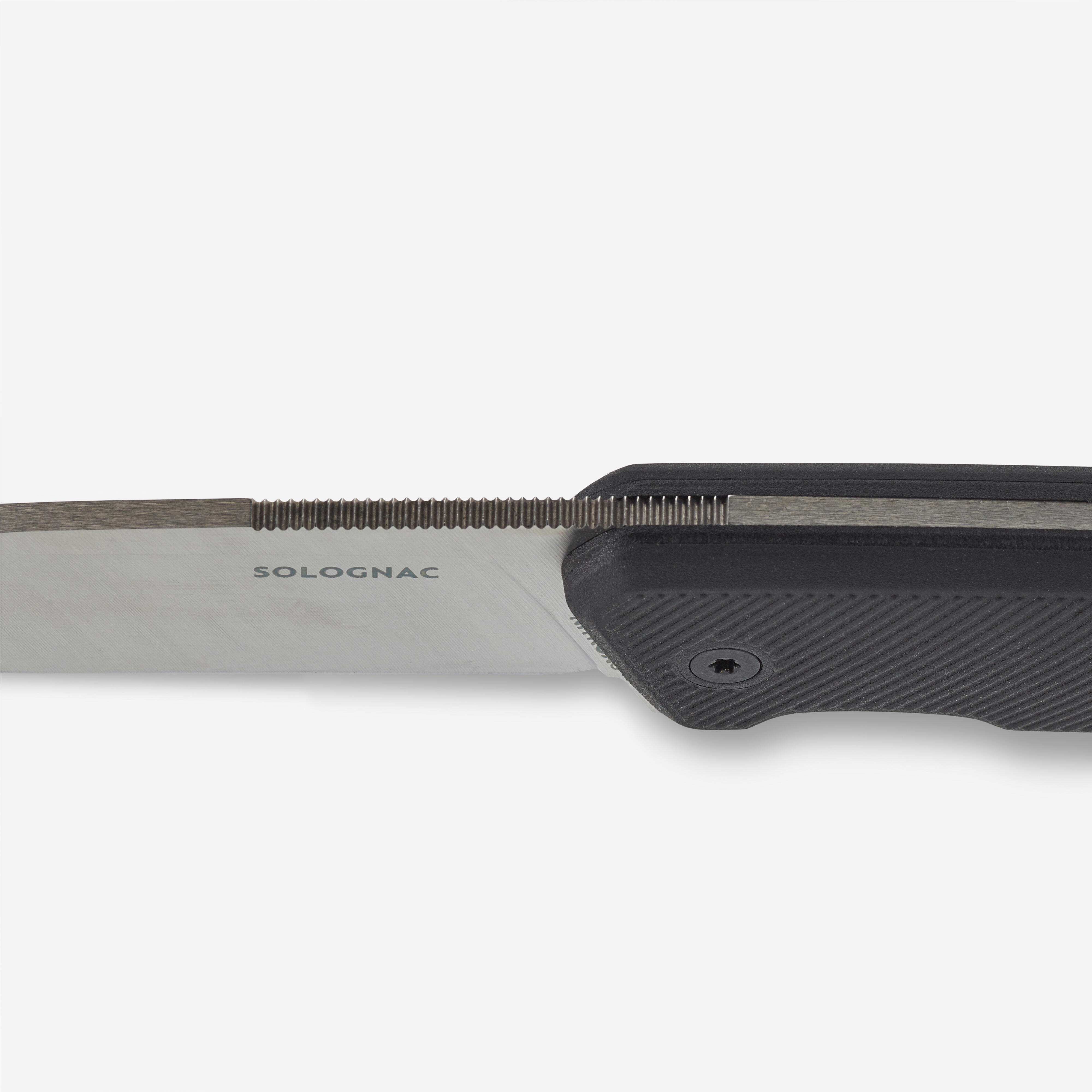 Couteau de chasse lame fixe 9 cm - Sika 90 FR grip vert - SOLOGNAC