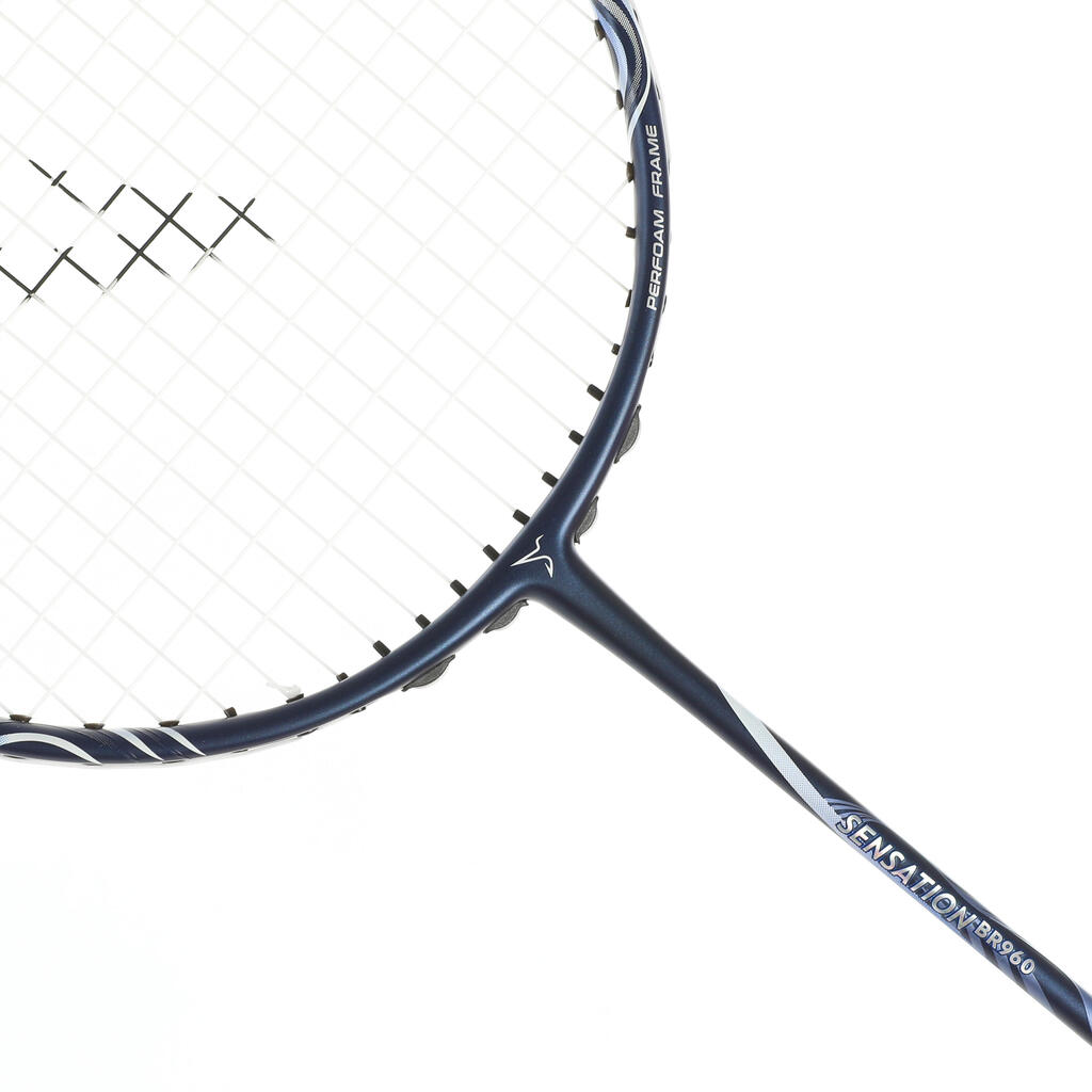 Suaugusiųjų badmintono raketė „BR Sensation 960“, tamsiai mėlyna