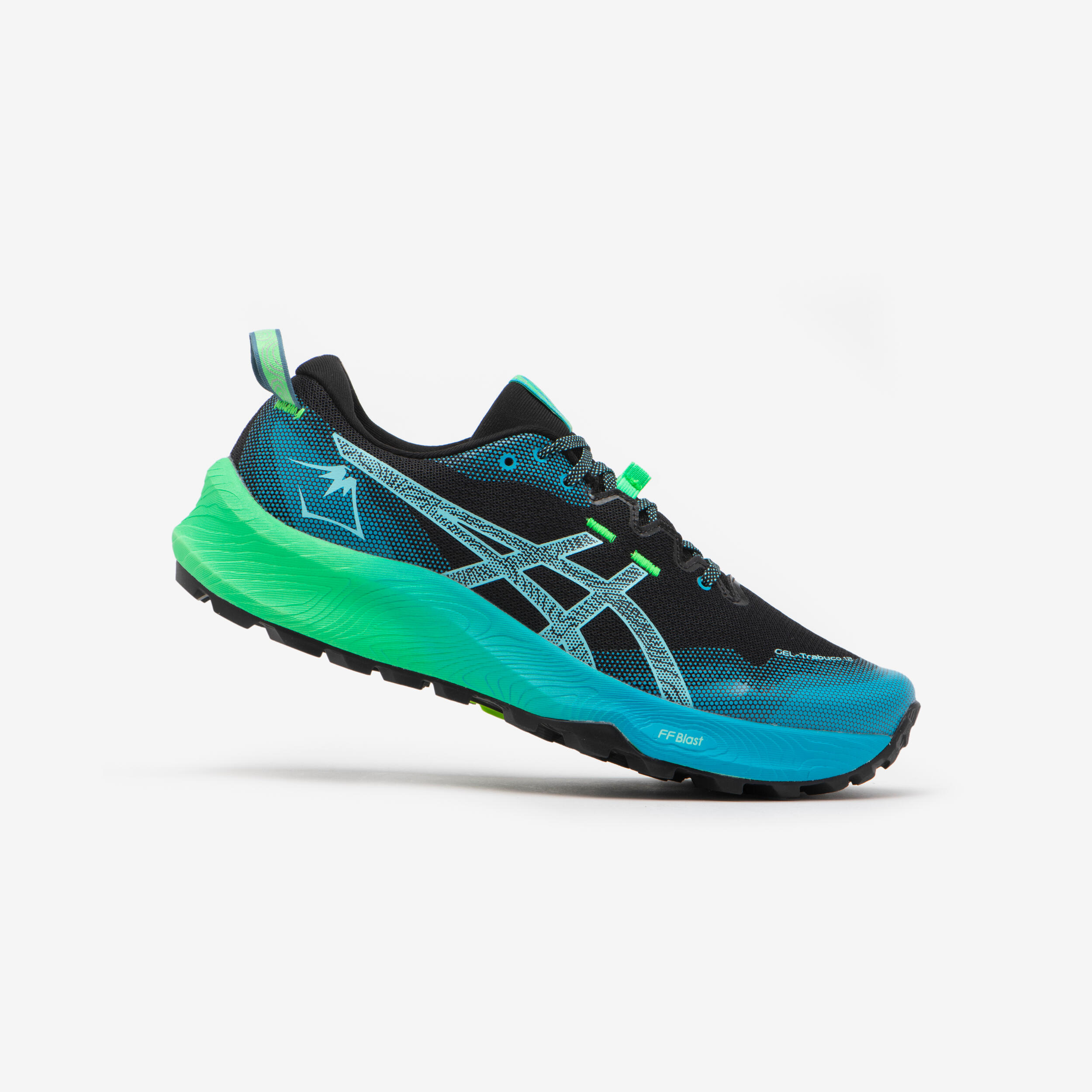ASICS Chaussures De Trail Running Homme Asics - Gel-Trabuco 12 Noir Bleu Vert