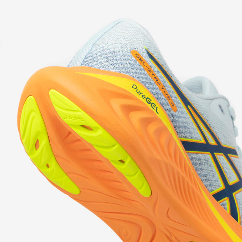 Zapatillas de running Hombre Asics gel stratus knit 4 gris/naranja