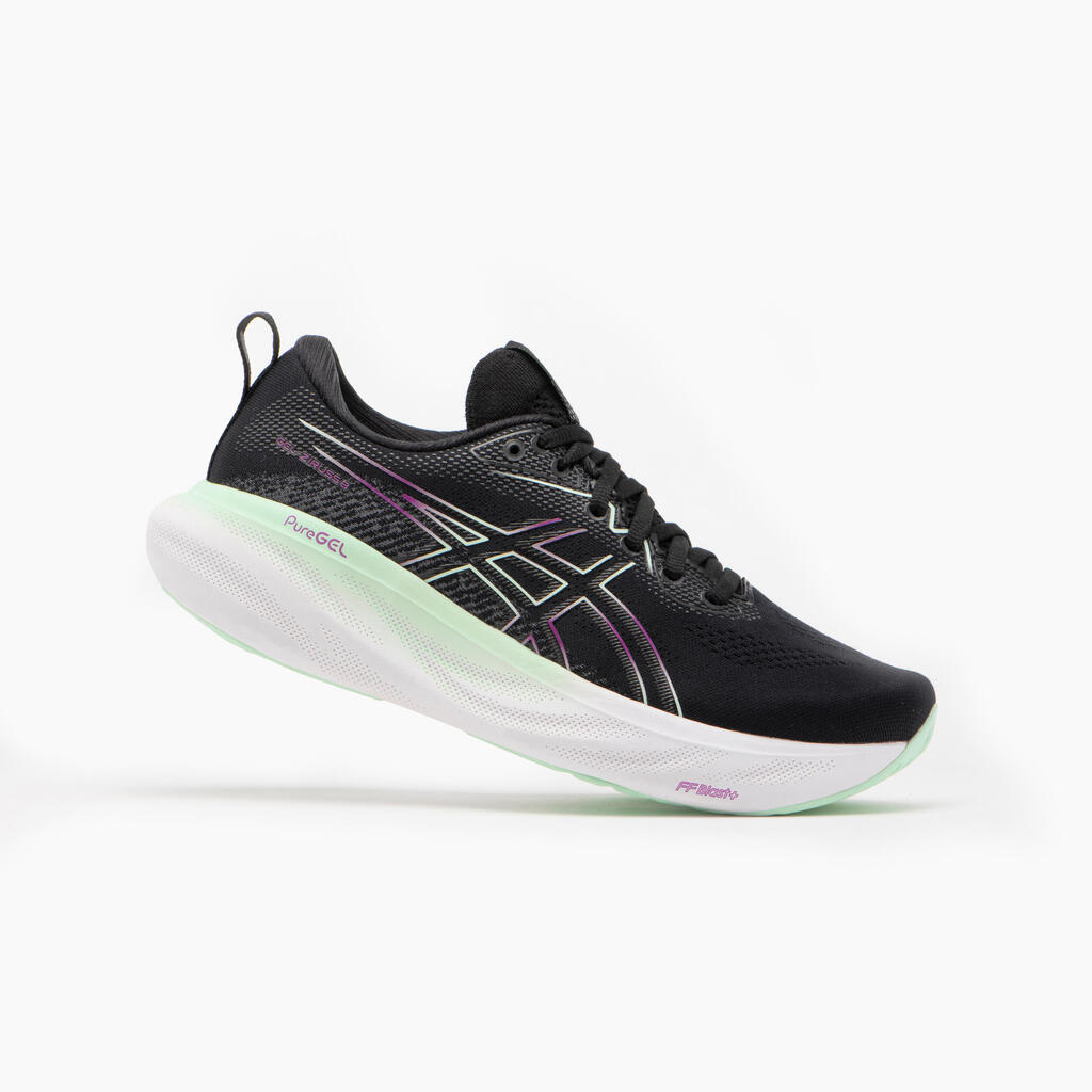 WOMEN'S ASICS GEL-ZIRUSS 8 RUNNING SHOES - BLACK PURPLE