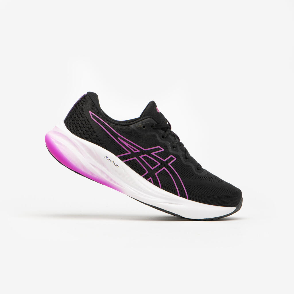 WOMAN'S ASICS GEL-PULSE 15 RUNNING SHOES - BLACK PURPLE