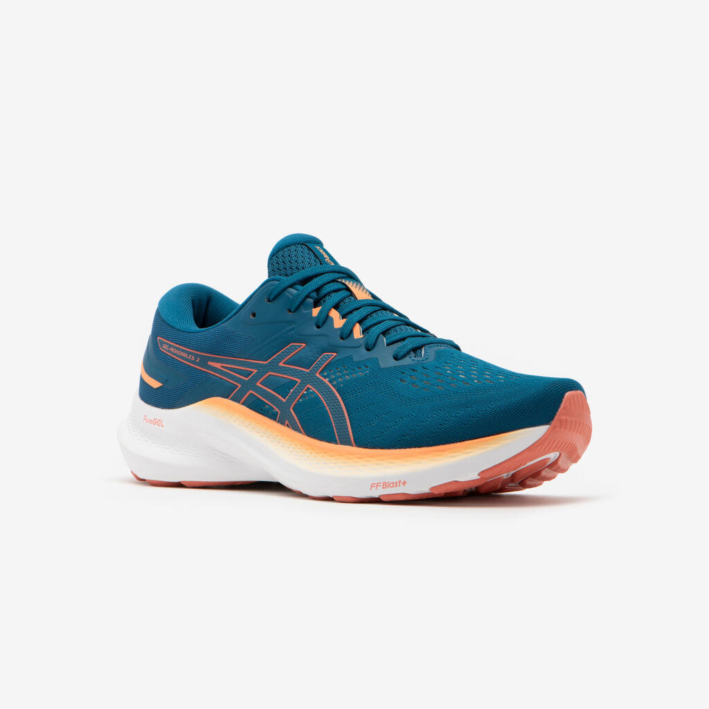 ASICS GEL ROADMILES 2 WOMEN'S RUNNING SHOES - MIDNIGHT BLUE/CORAL