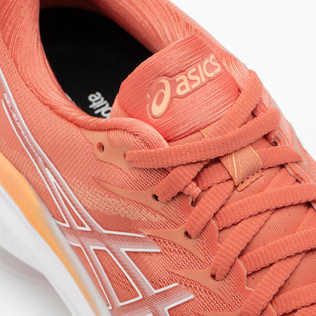 WOMEN'S ASICS GEL-SUPERION 7 RUNNING SHOES - CORAL WHITE