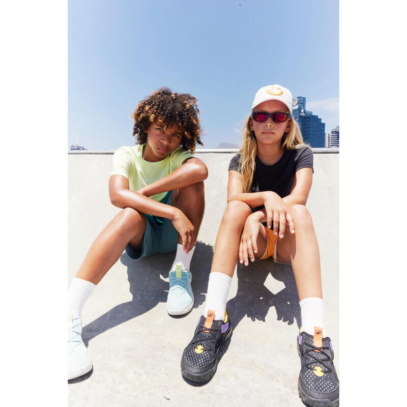 Çocuk Siyah Leylak Ultra Nefes Alan Spor Ayakkabı PLAYFUL SUMMER - Spor Eğitim