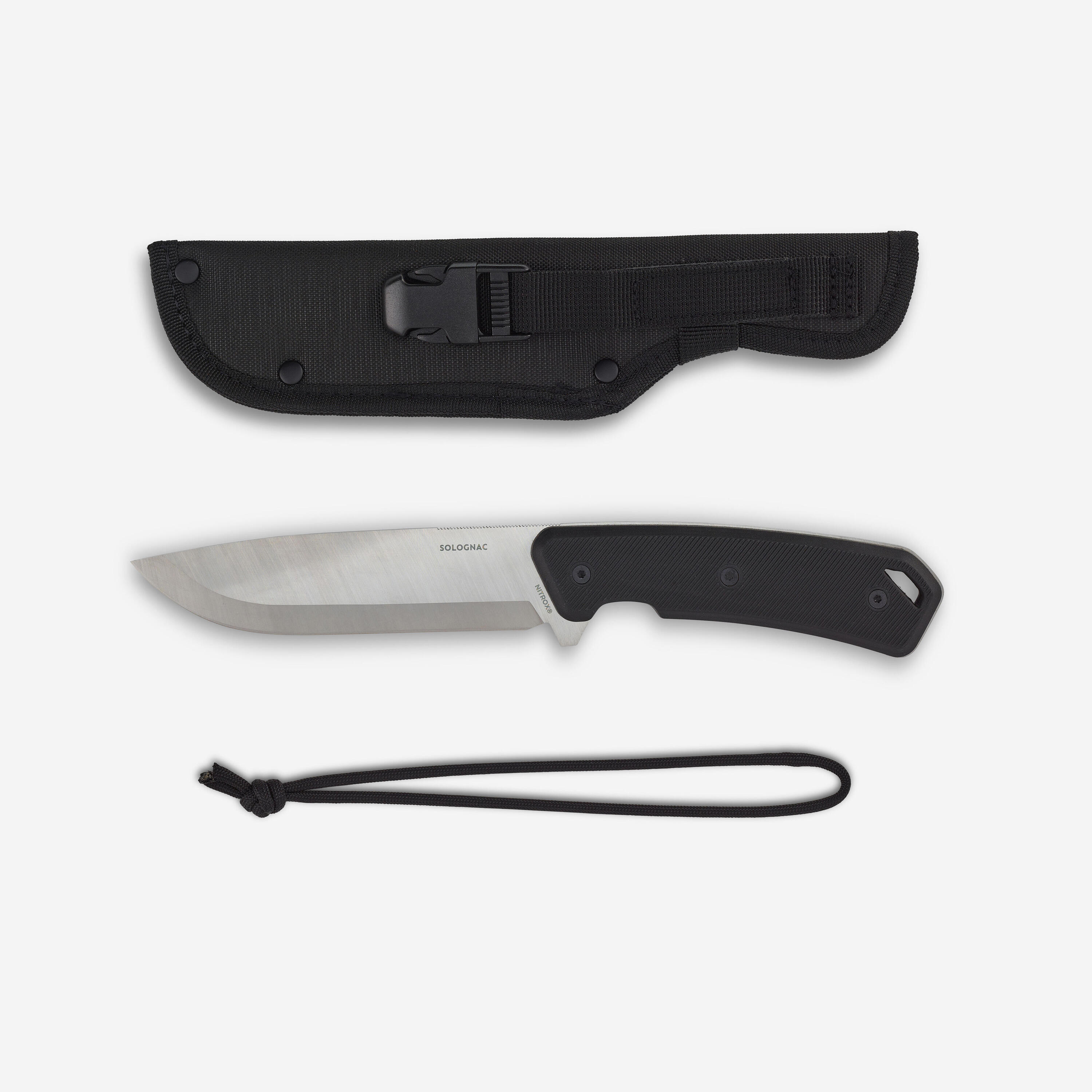 Navaja Caza Solognac Sika 130 FR Grip Negro Hoja Fija 13 cm 3/12