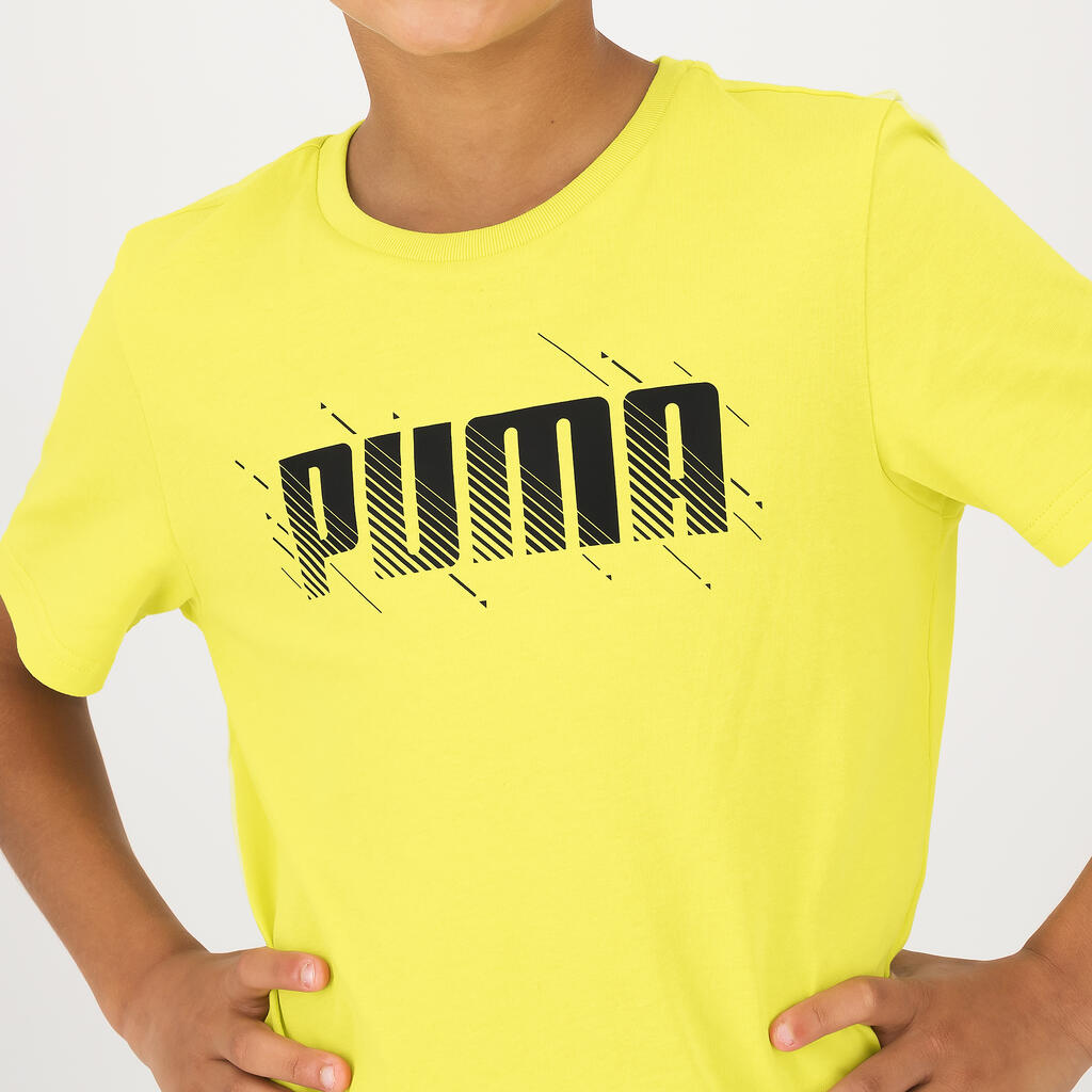 Puma T-Shirt Kinder - gelb bedruckt
