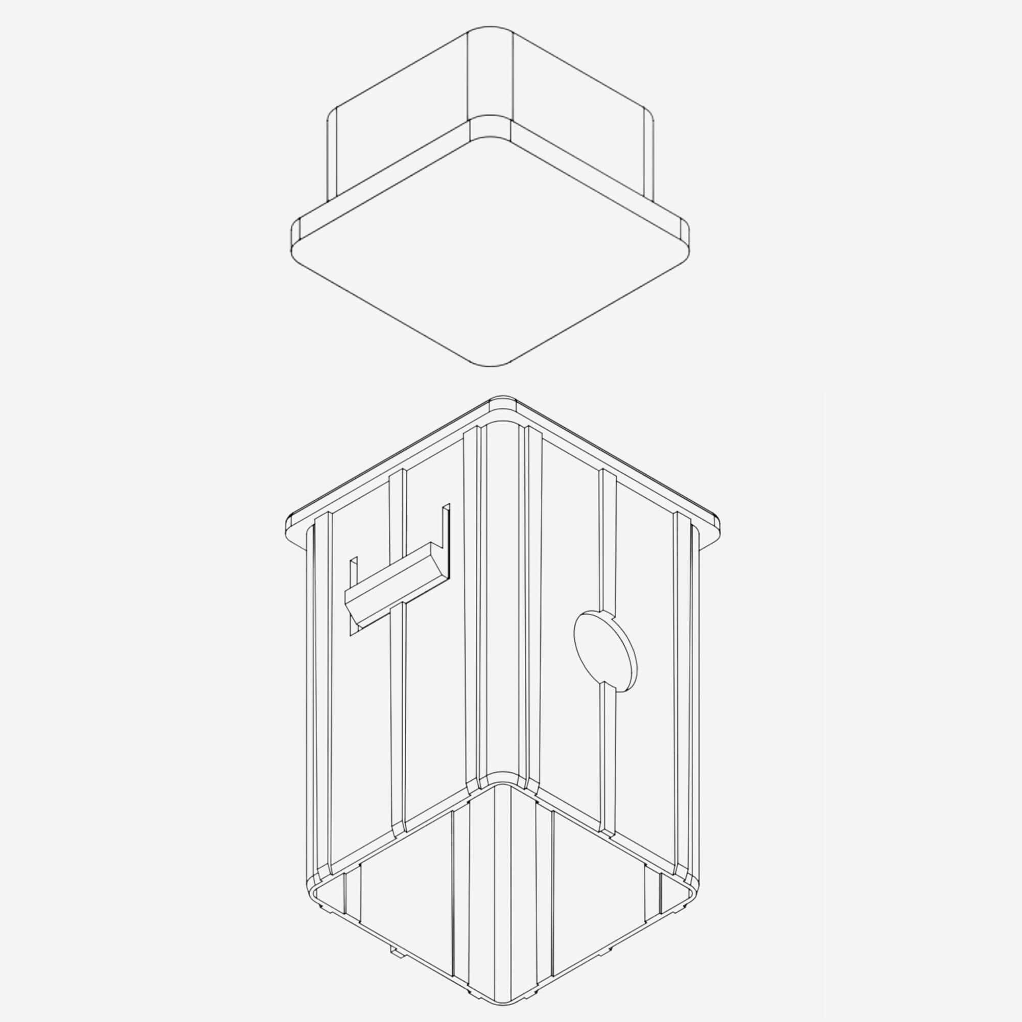 Plastic Peg Guide - Spare Part for Weight Training Folding Rack 120 kg 3/8