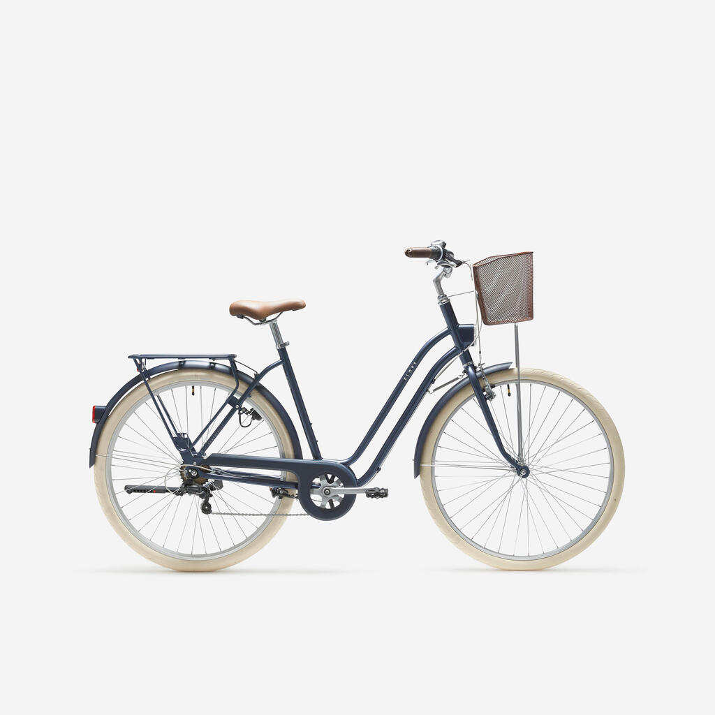 Pilsētas velosipēds “Elops 520”, zems, džinsu zils