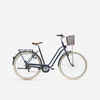 Gradski bicikl Elops 520 s niskim okvirom tamnoplavi