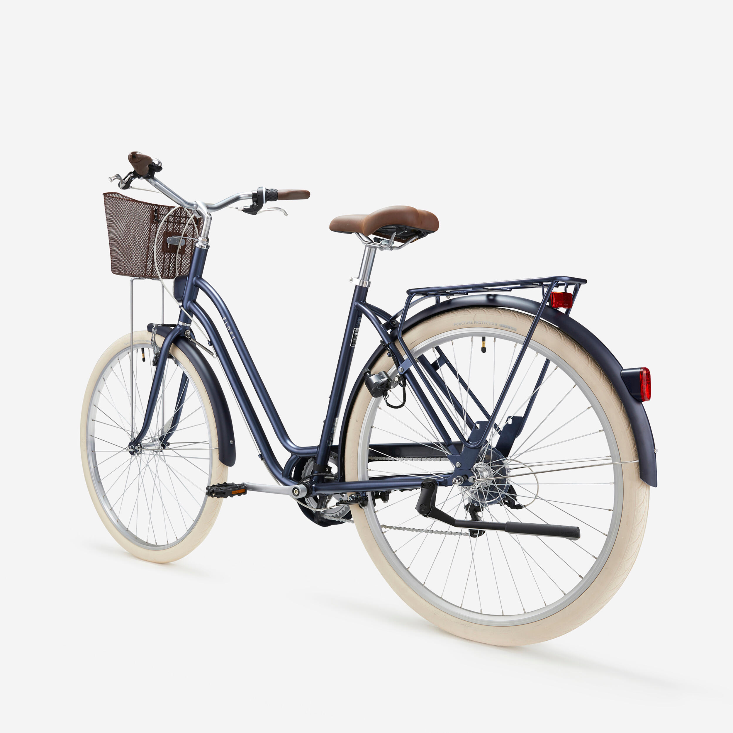 VELO DE VILLE ELOPS 520 CADRE BAS BLEU JEANS ELOPS Decathlon